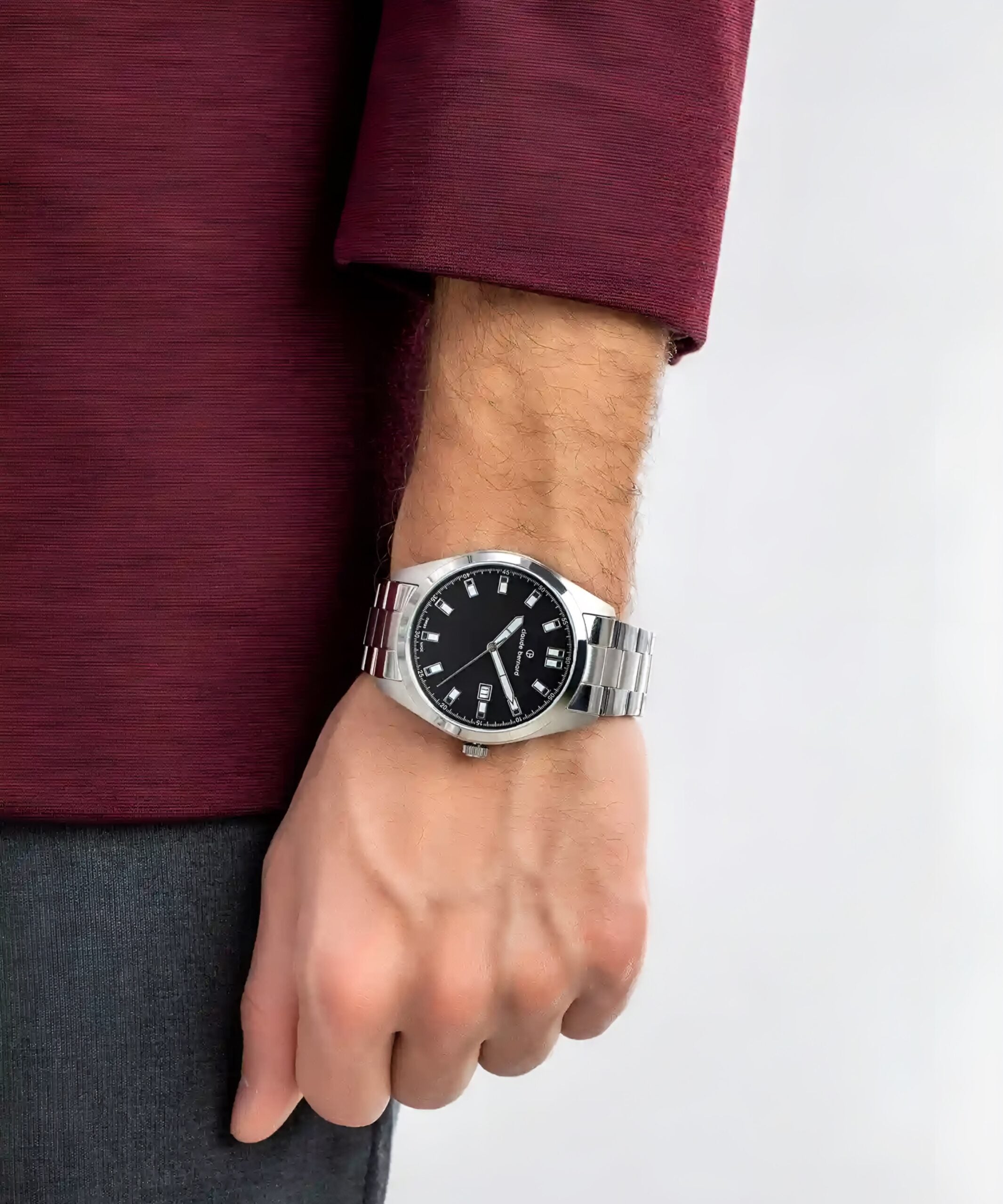 Reloj Claude Bernard Classic Date Hombre Acero 44mm 53019.3MNIN