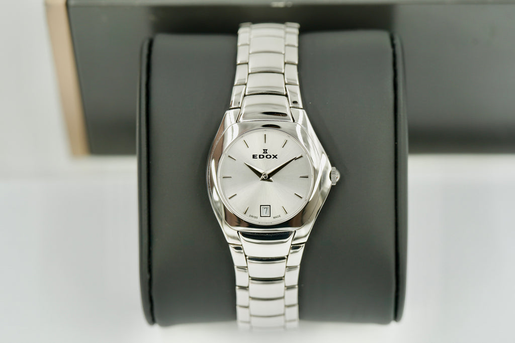 Reloj Edox Classic Mujer Acero Blanco Pulido
