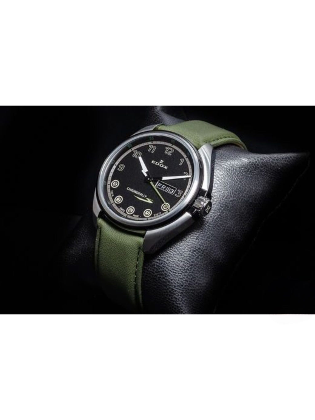 Reloj Edox Chronorally Green Hombre