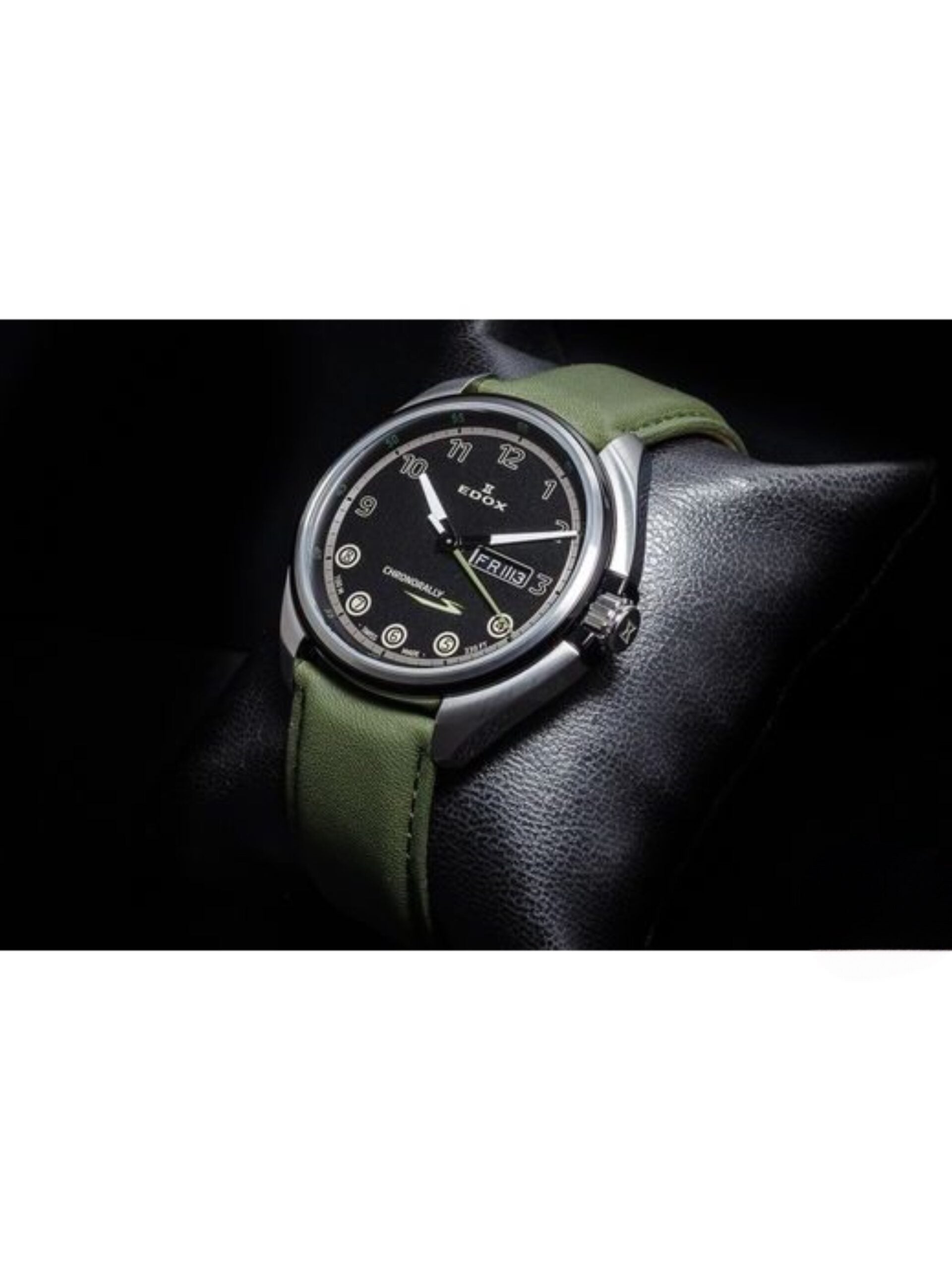 Reloj Edox Chronorally Green Hombre