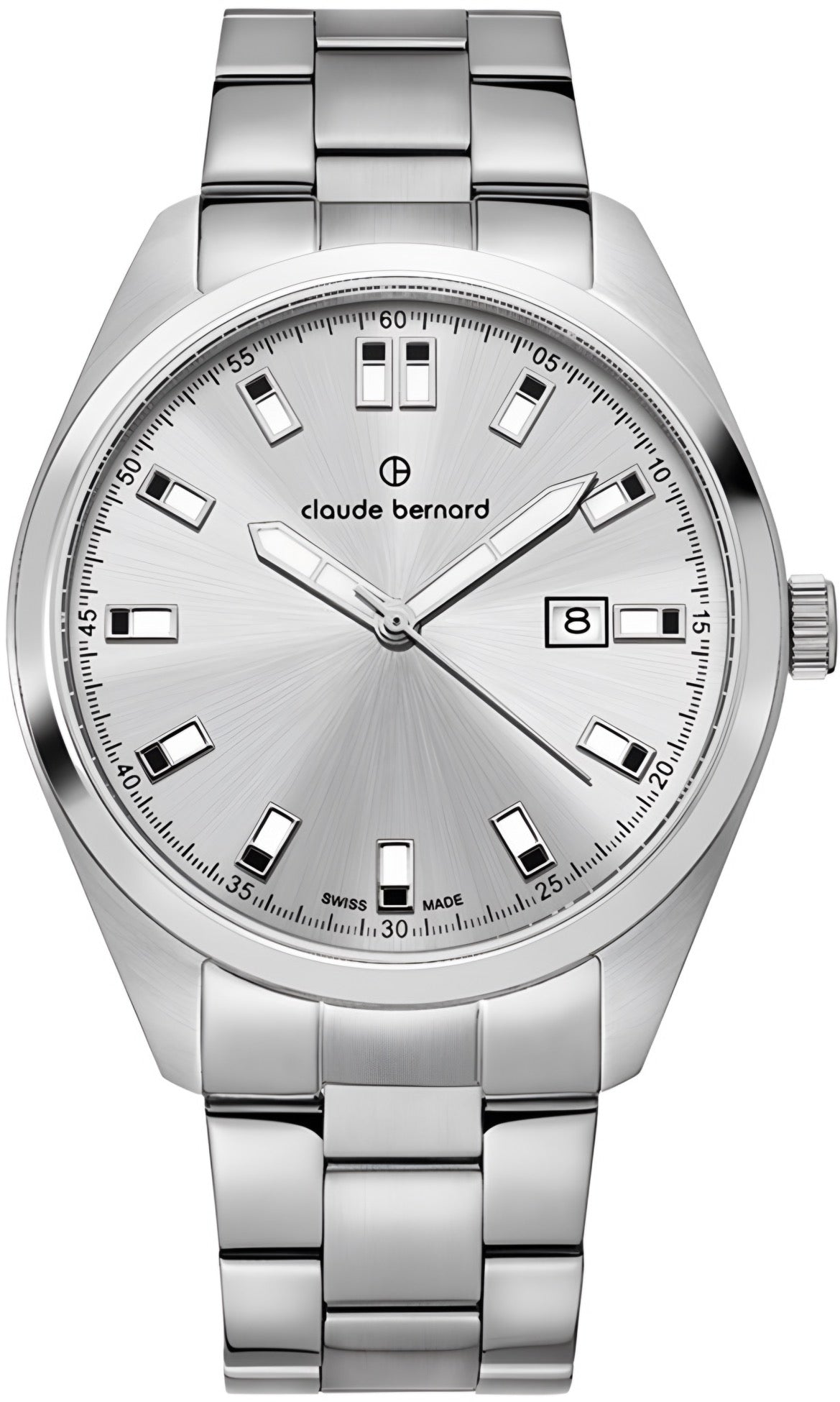 Reloj Claude Bernard Classic Date 44mm Hombre Acero