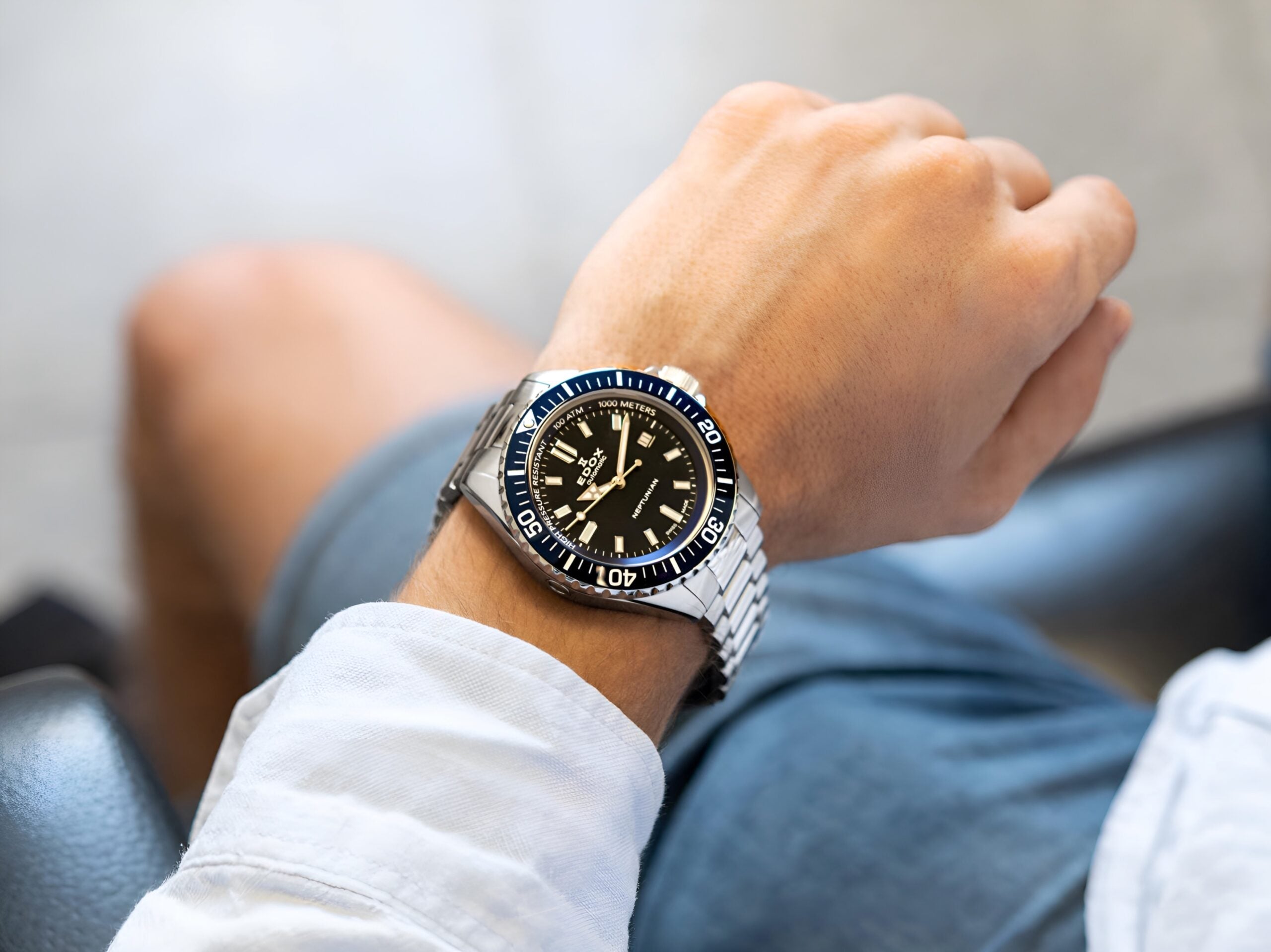 Reloj Edox Neptunian Automatic Hombre Azul 80120.3BUMBUF
