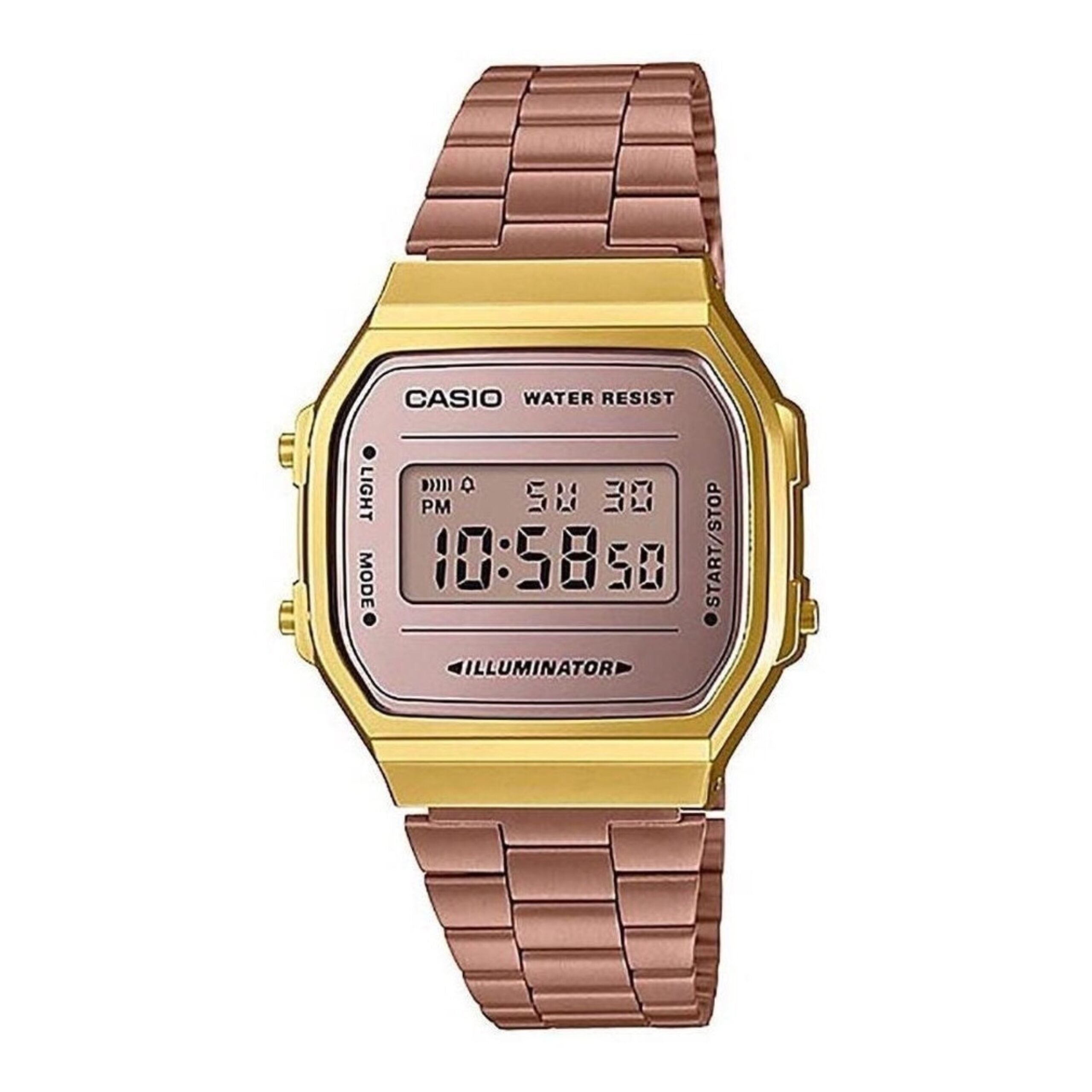 Reloj Casio A168WECM-5DF Dorado y Rosado Mujer