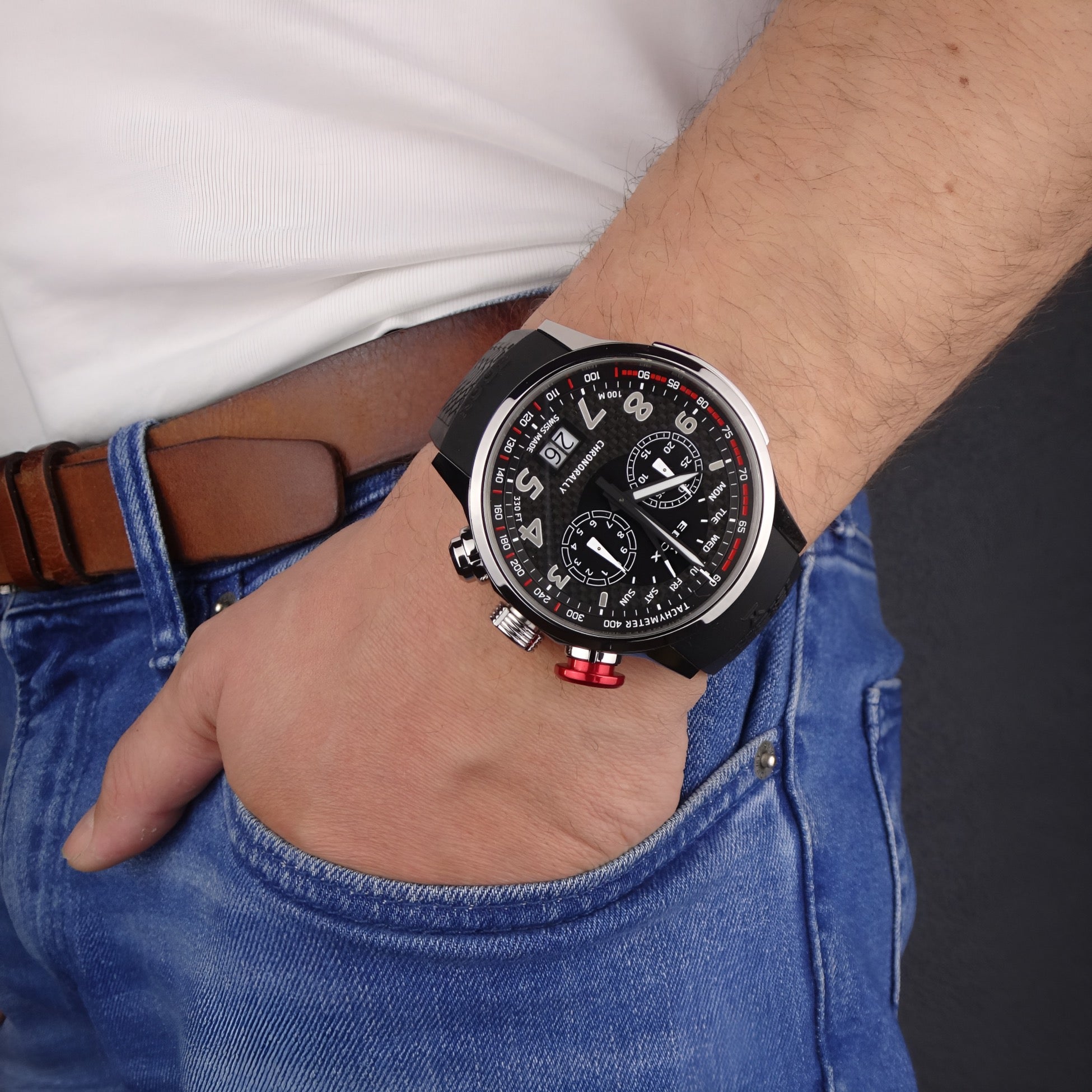 Reloj Edox Chronorally Chronograph Hombre
