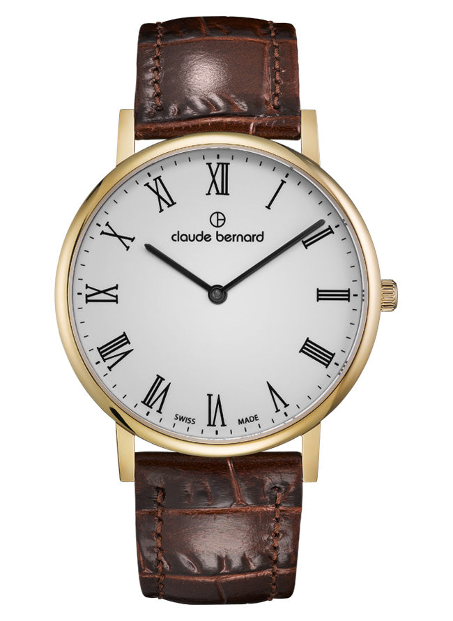 Reloj Claude Bernard Slim Line Roman Numeral 39mm Hombre