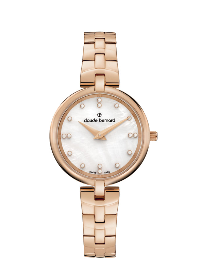 Reloj Claude Bernard Dress Code Rose Gold 30mm Mujer