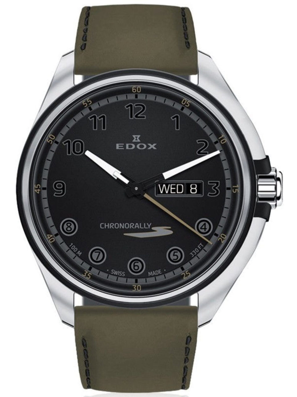 Reloj Edox Chronorally Green Hombre