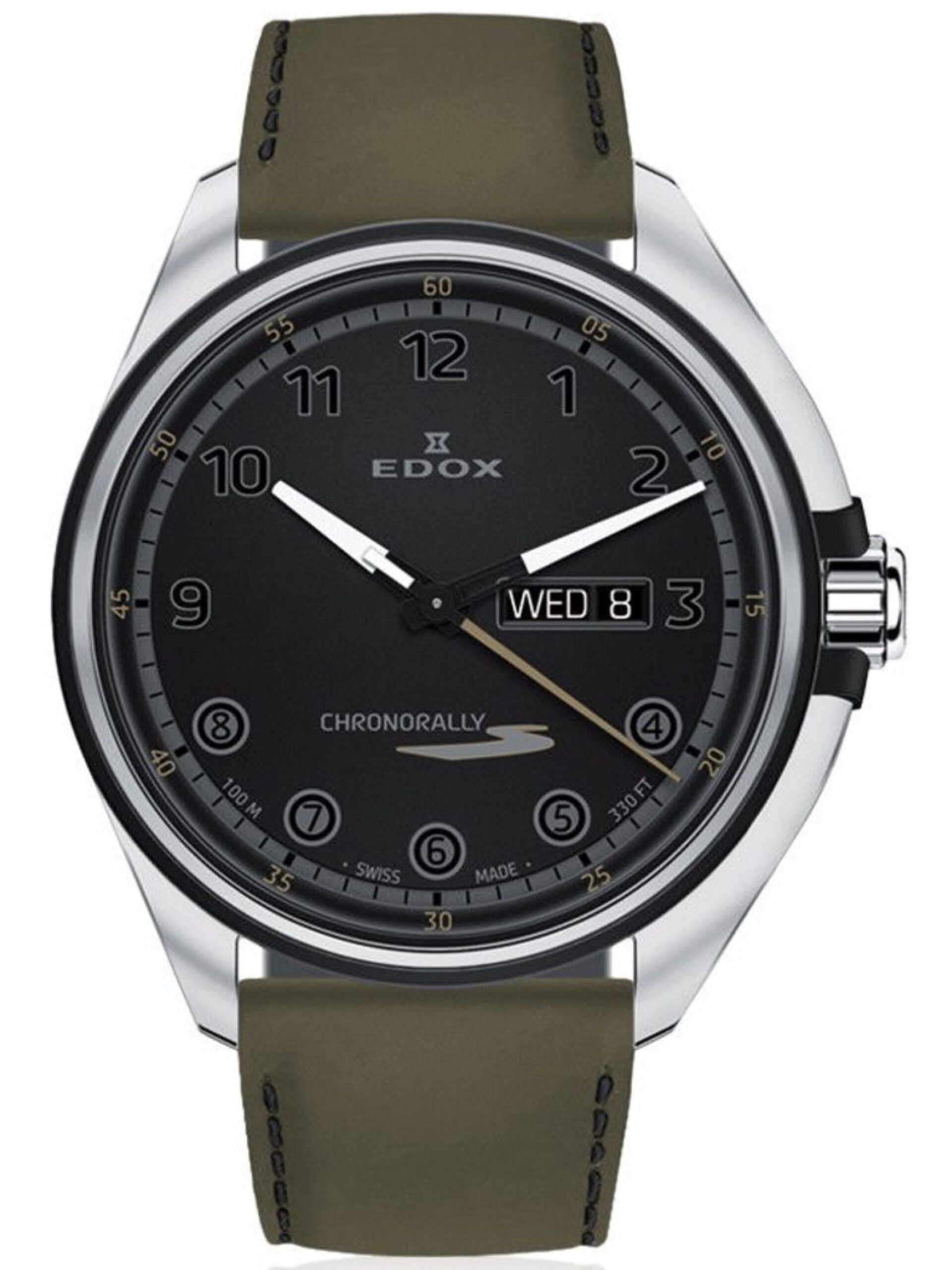 Reloj Edox Chronorally Green Hombre