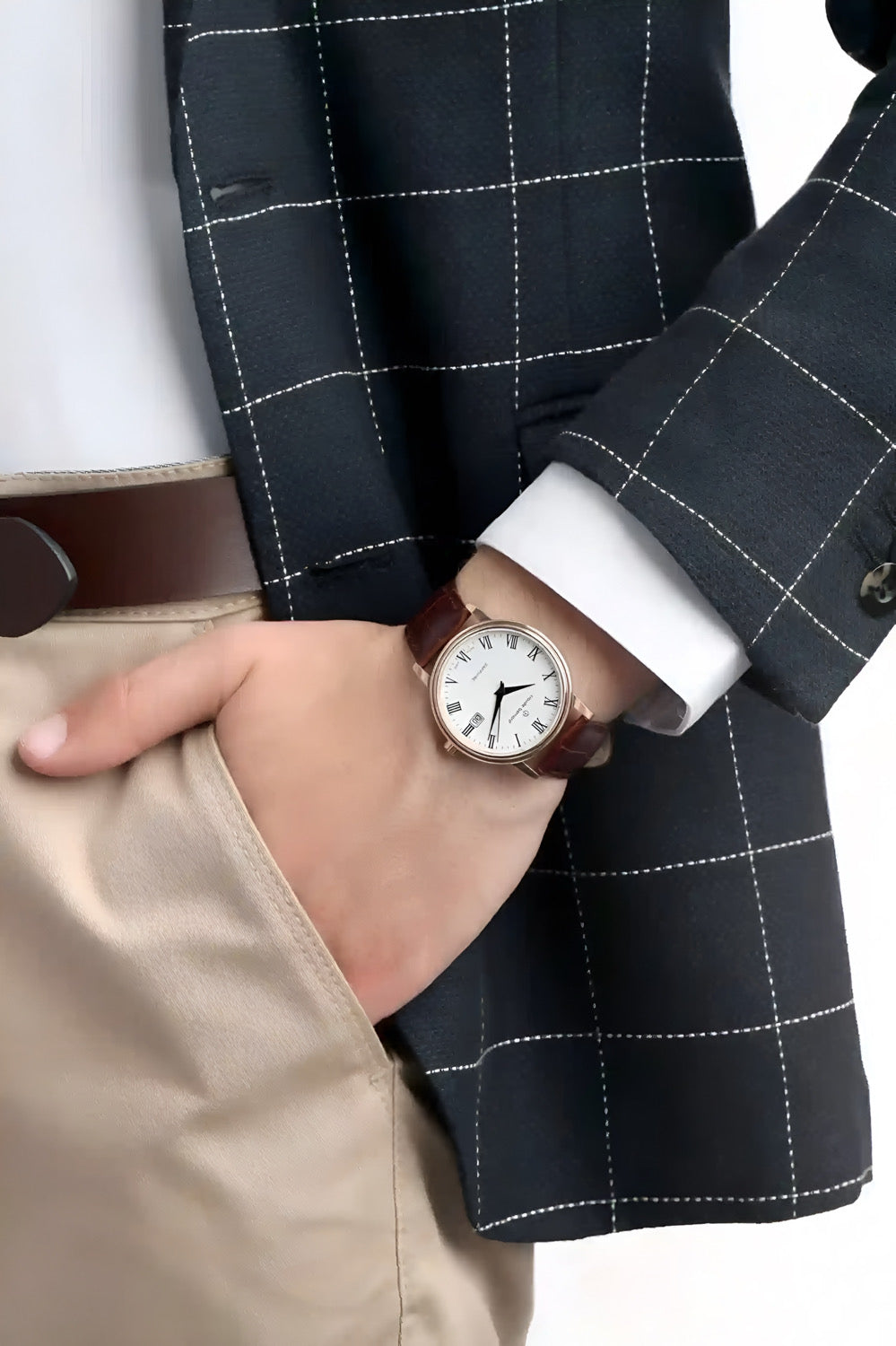 Reloj Claude Bernard Classic Cuero Cafe Hombre 53007.37JBR