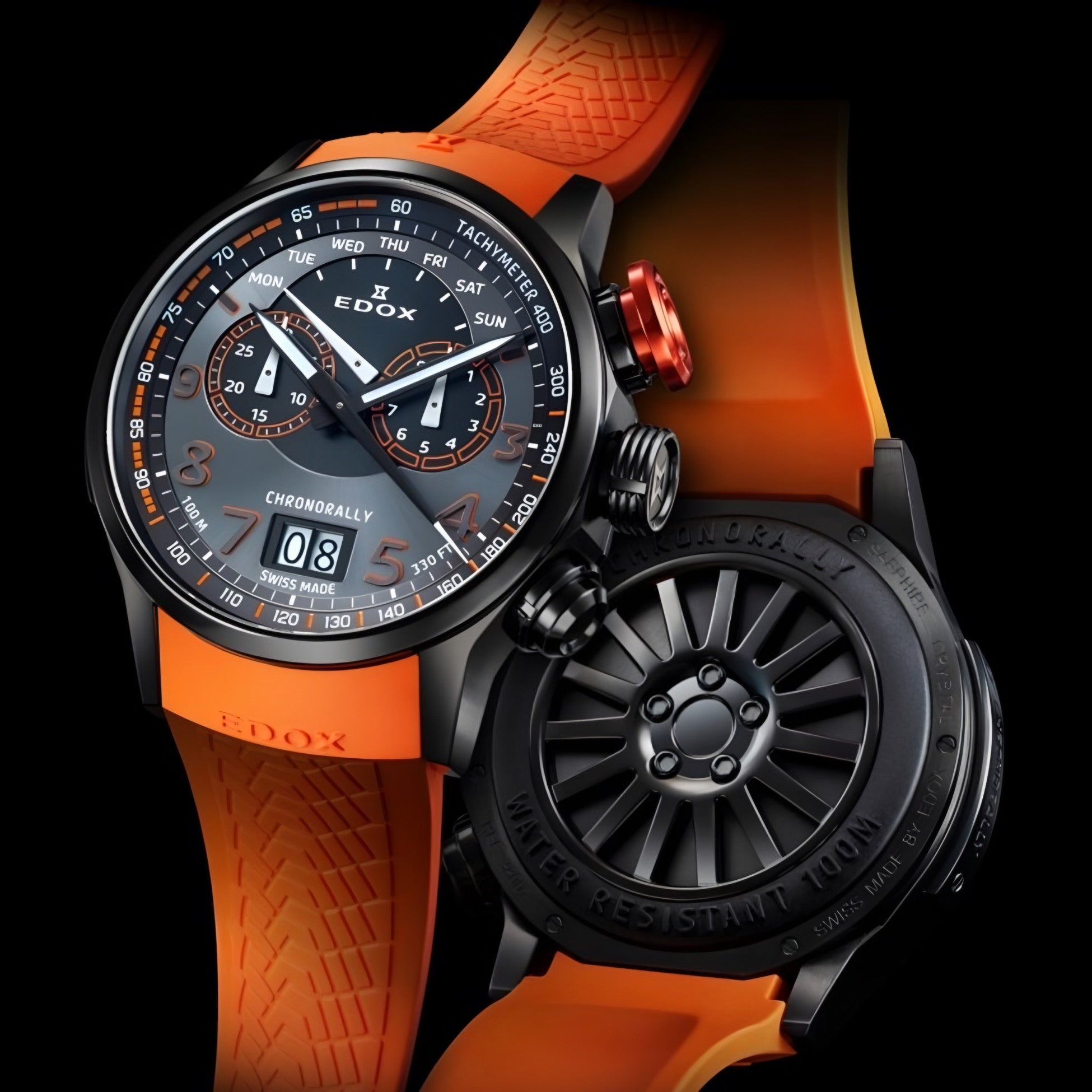 Reloj Edox Chronorally Chronograph Hombre 48 mm | Swiss Made