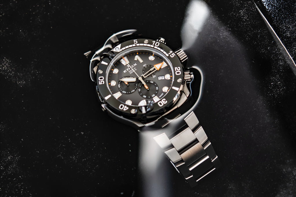 Reloj Edox Chronograph Esfera Negra Hombre 10242.TINMGIDNO