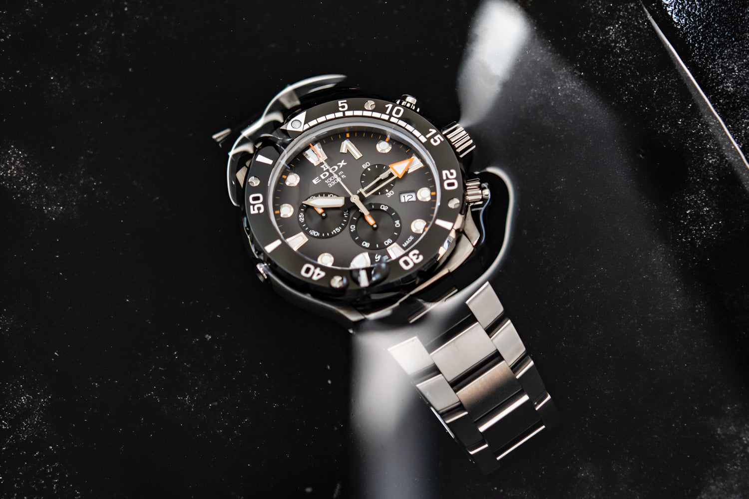 Reloj Edox Chronograph Esfera Negra Hombre 10242.TINMGIDNO