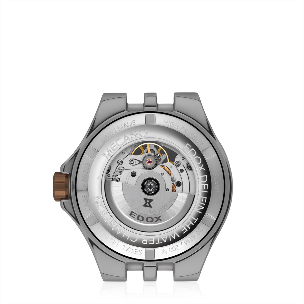 Reloj Edox Rose Gold and Black Automatic Hombre 85303.357GRNRN
