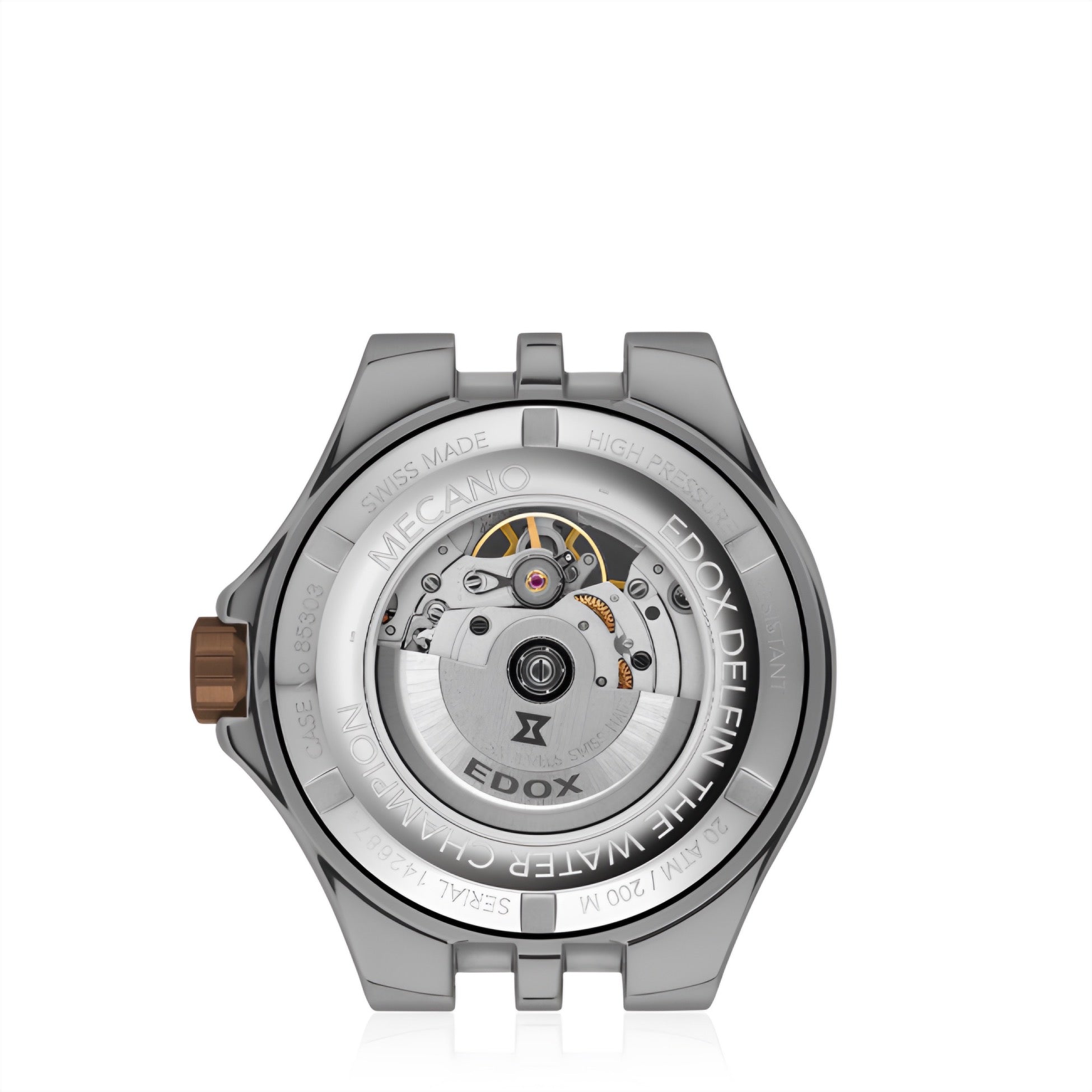 Reloj Edox Rose Gold and Black Automatic Hombre 85303.357GRNRN