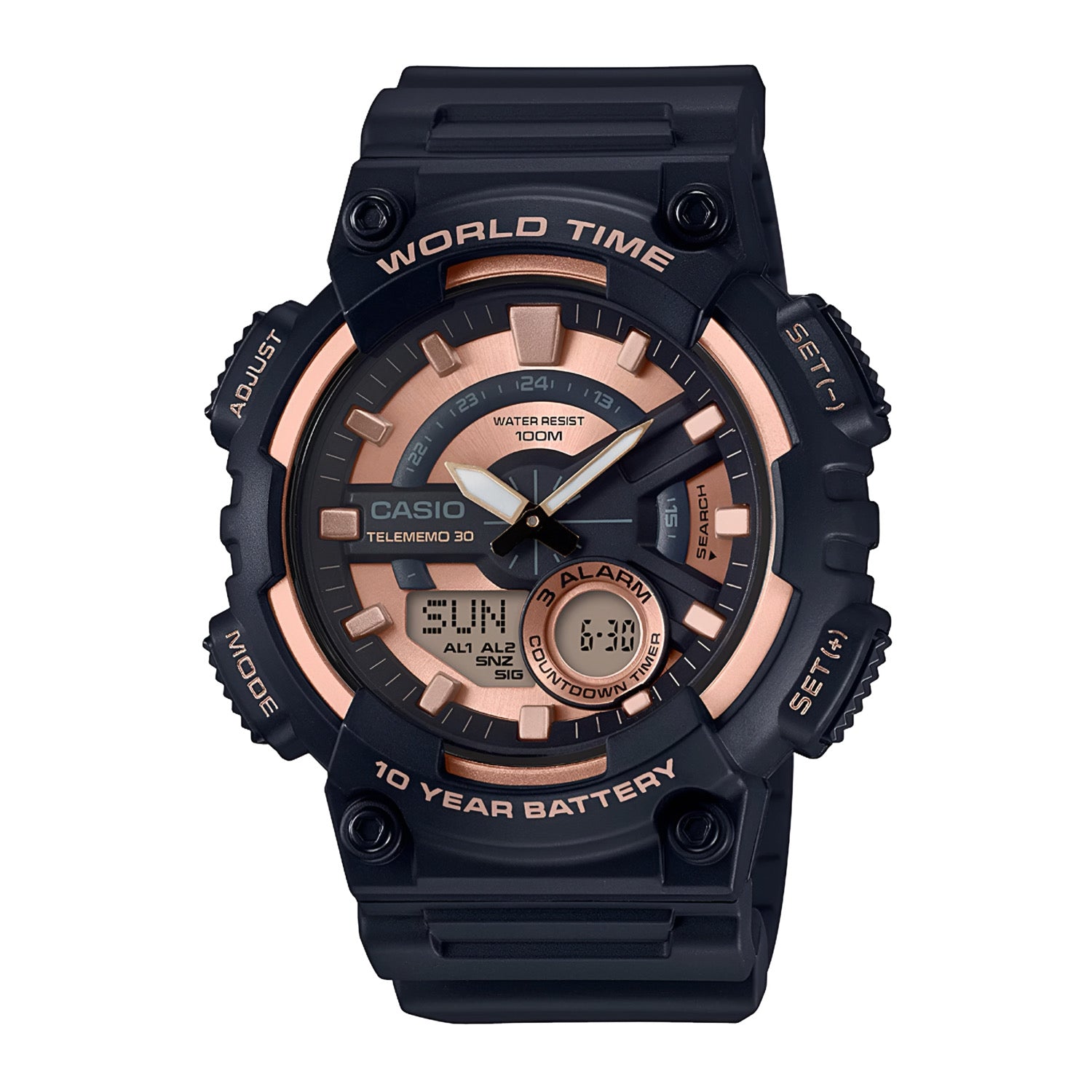 Reloj Casio Resina Negro Hombre AEQ-110W-1A3VDF