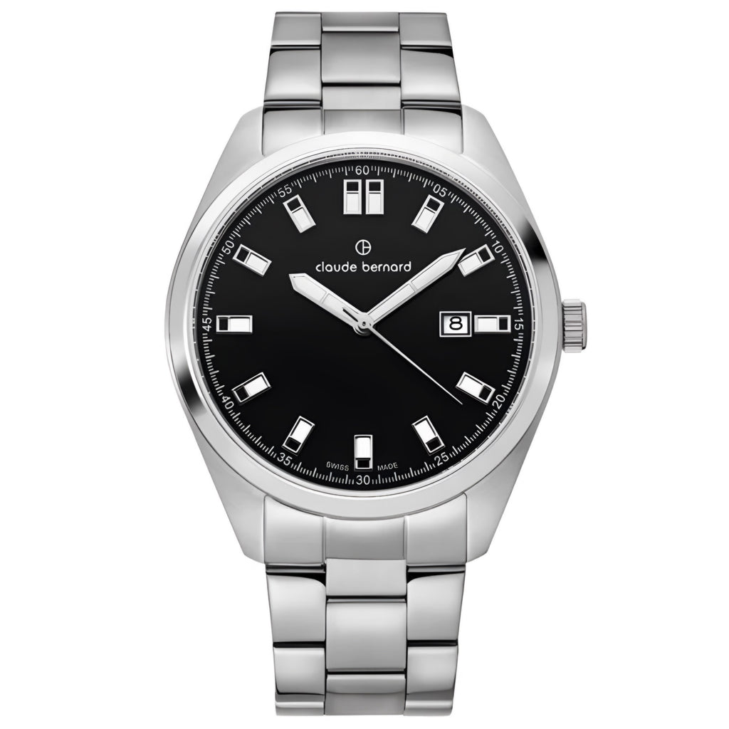 Reloj Claude Bernard Classic Date Hombre Acero 44mm