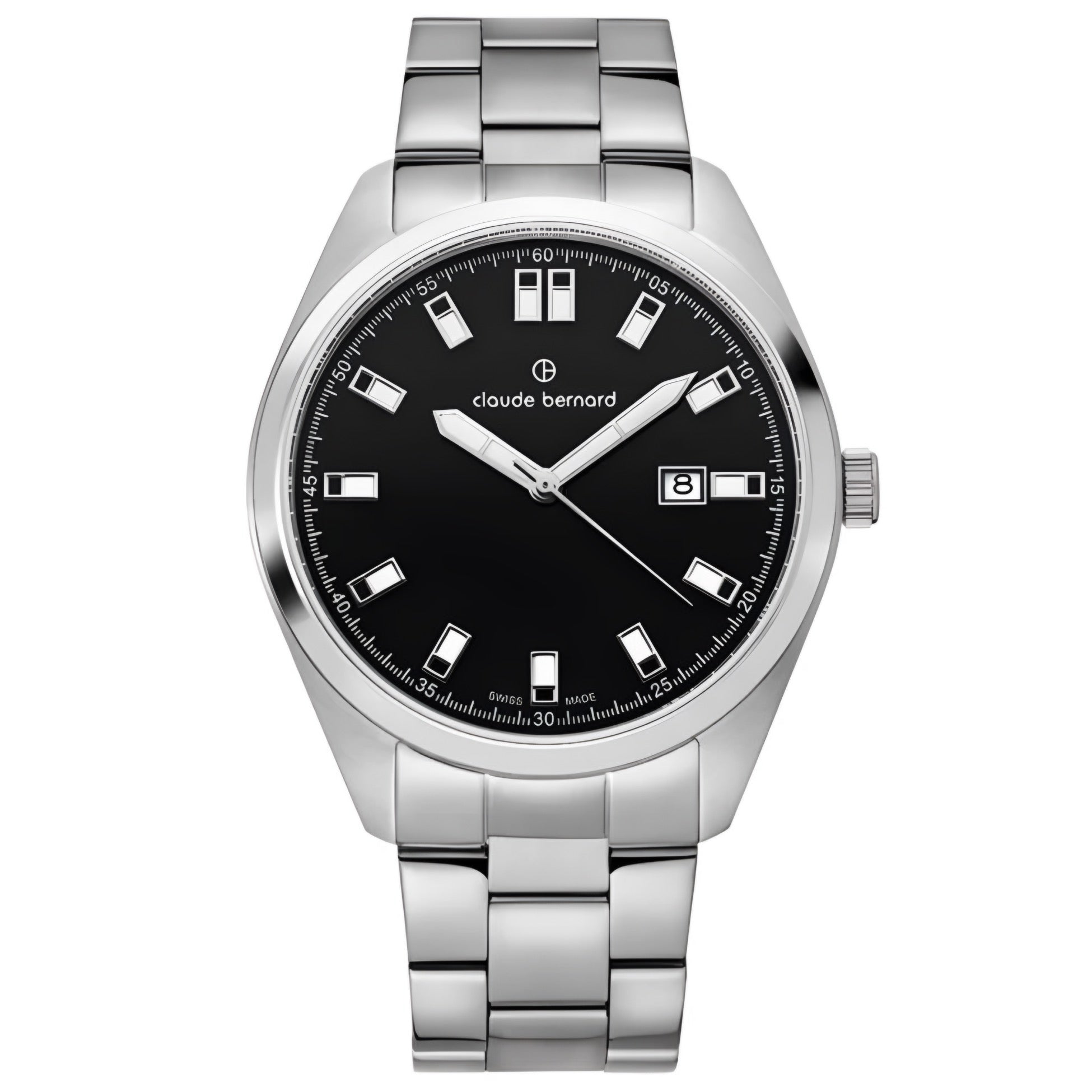 Reloj Claude Bernard Classic Date Hombre Acero 44mm