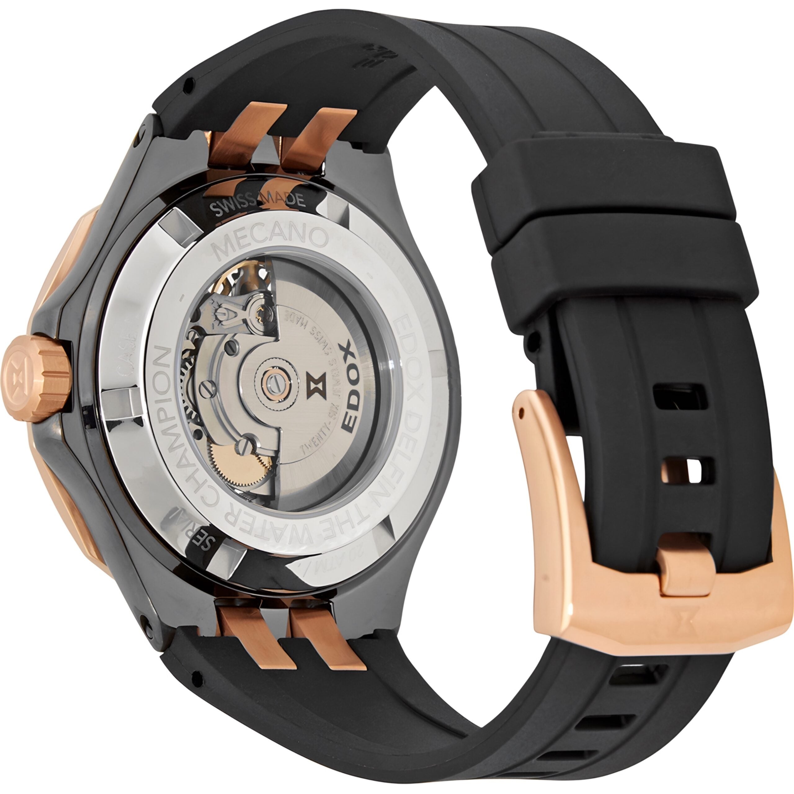 Reloj Edox Rose Gold and Black Automatic Hombre 85303.357GRNRN