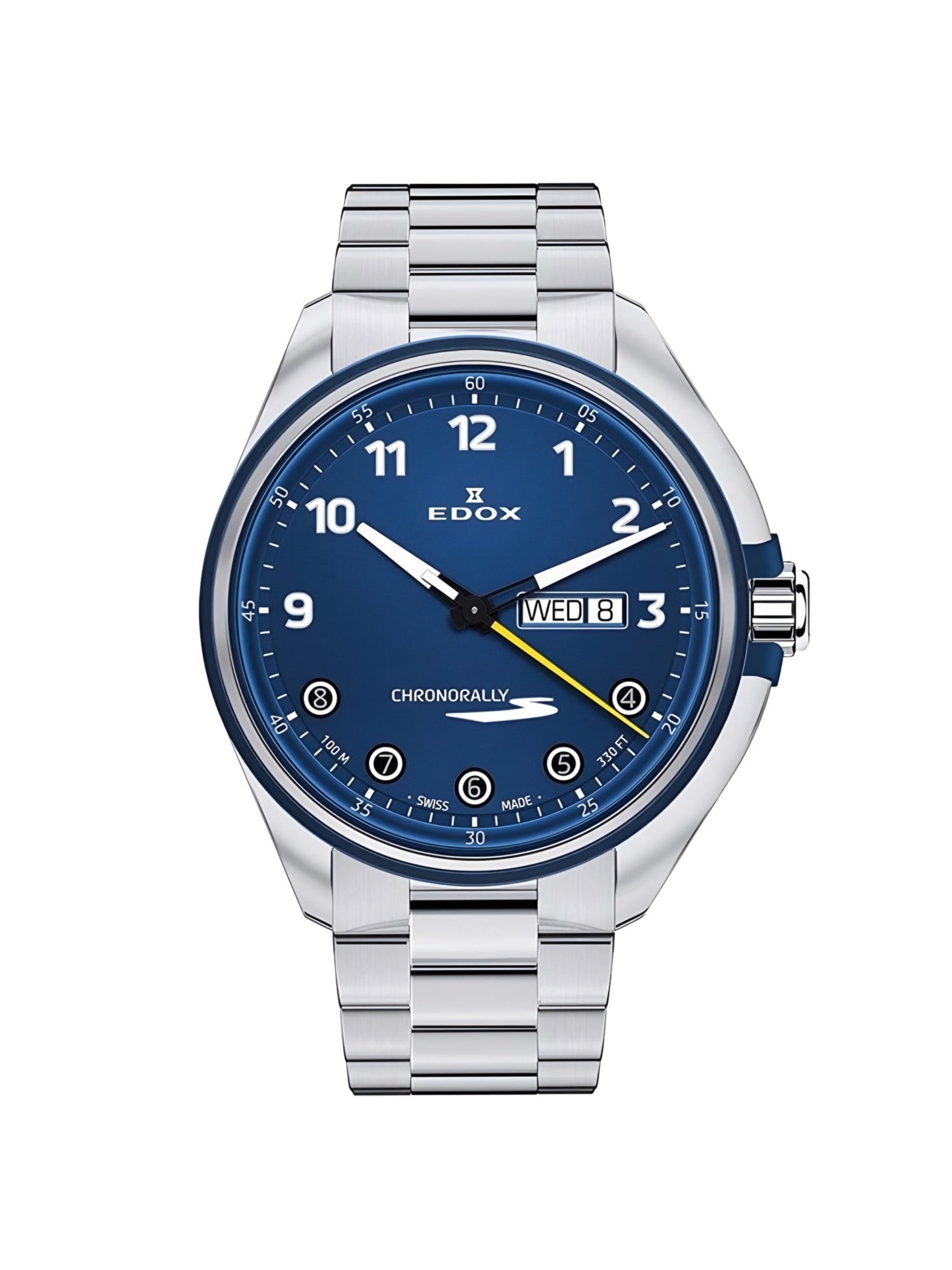 Reloj Edox Chronorally Acero Hombre