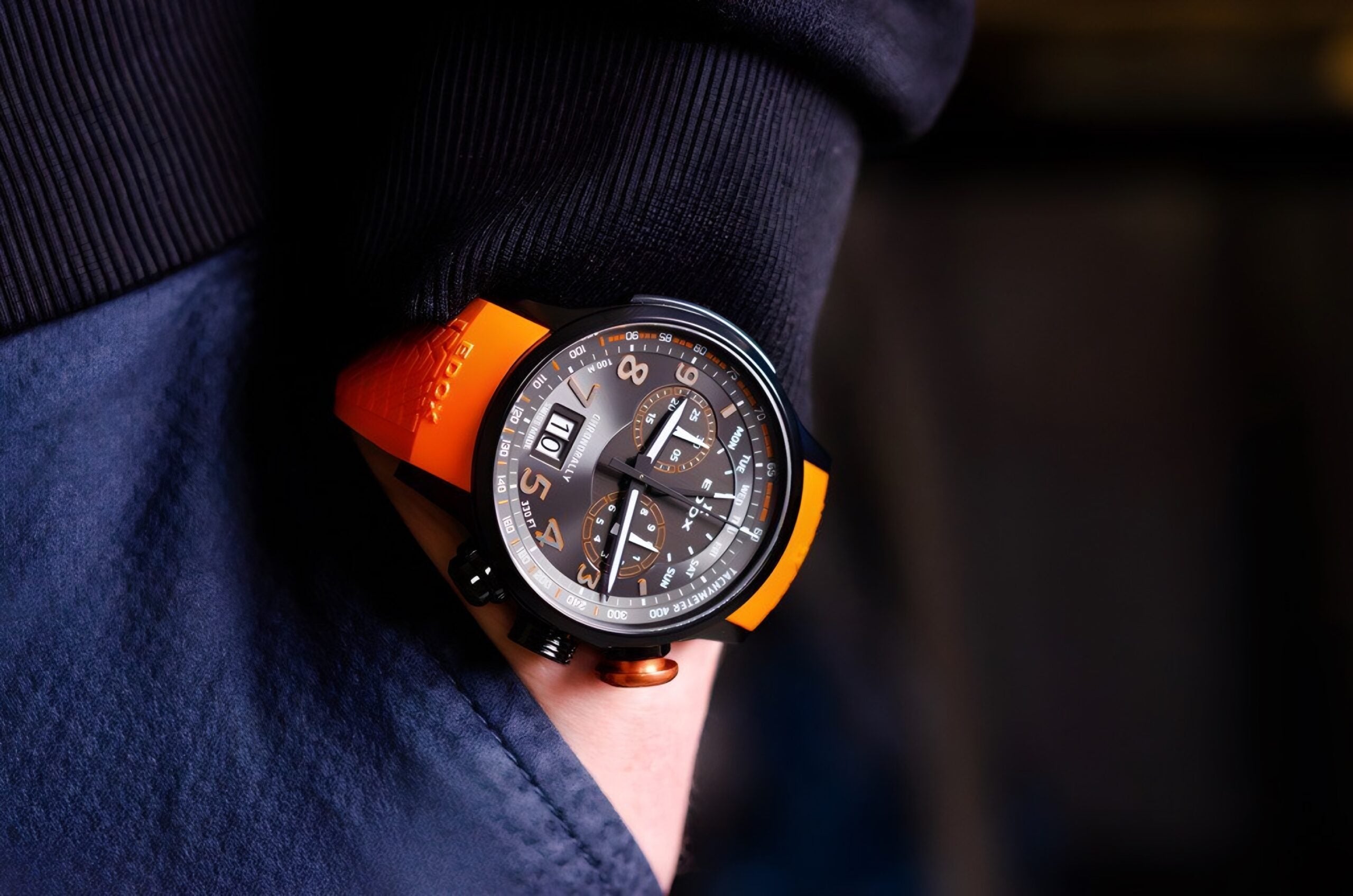 Reloj Edox Chronorally Chronograph Hombre 38001.TINNO3NO3