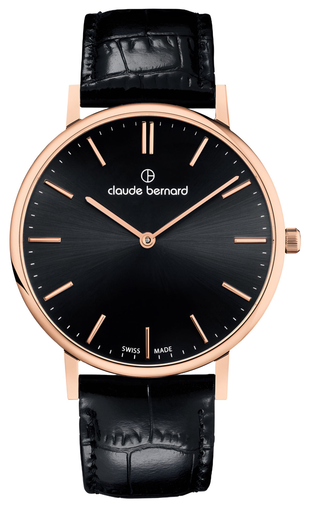 Reloj Claude Bernard Black Slim Line 41mm Hombre