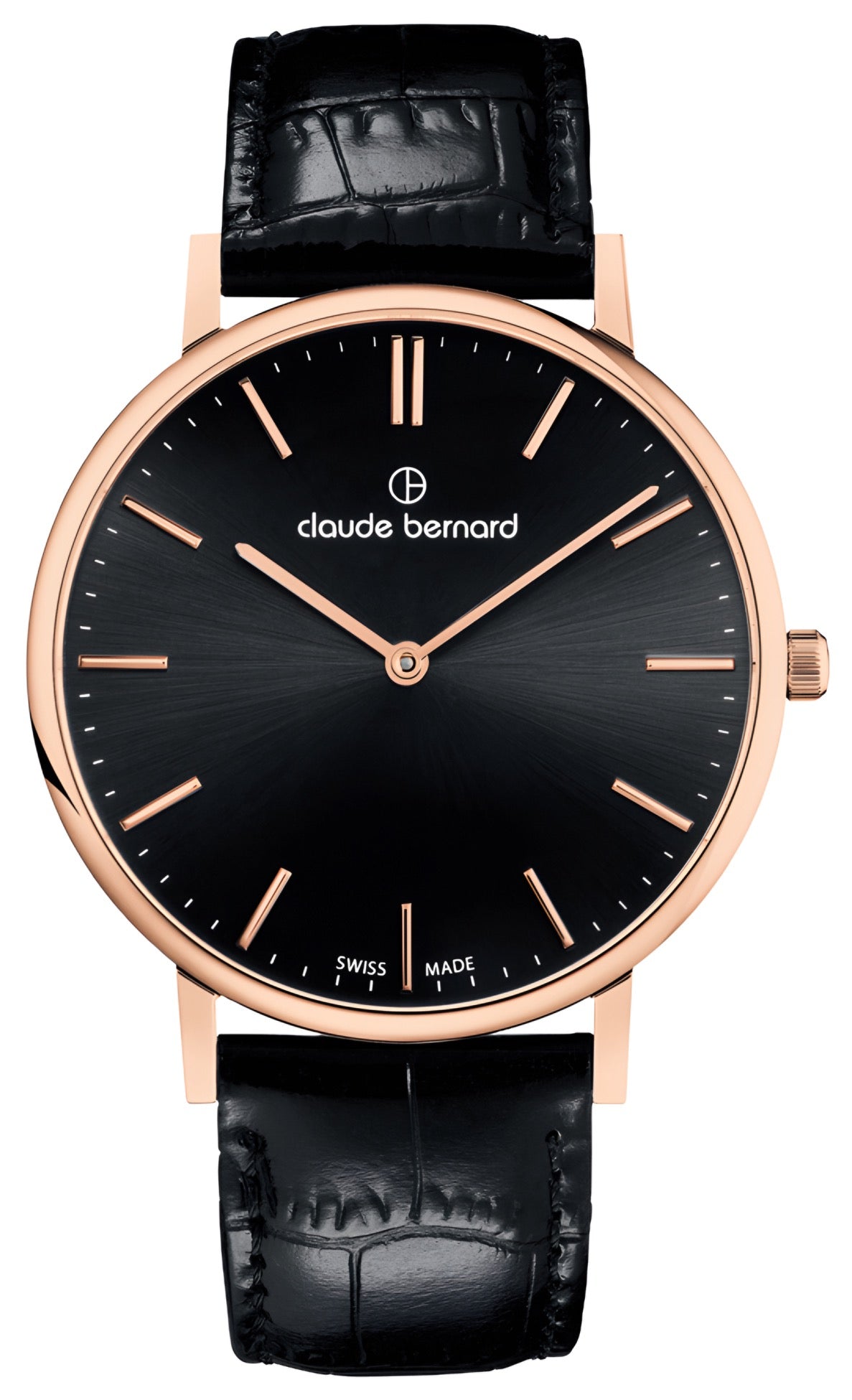 Reloj Claude Bernard Black Slim Line 41mm Hombre