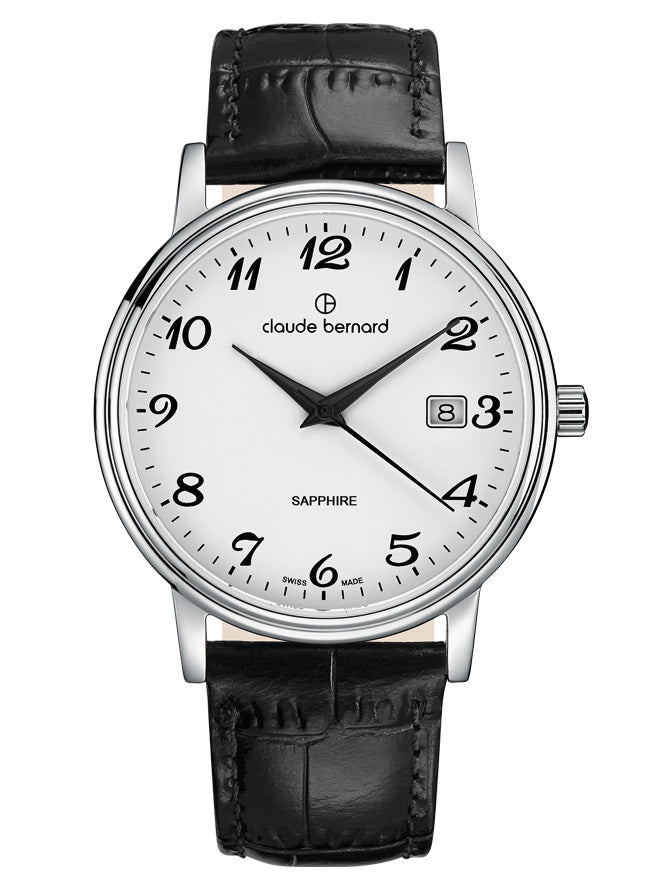 Reloj Claude Bernard Classic Cuero Negro 39mm Hombre
