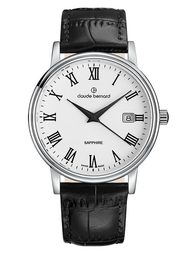 Reloj Claude Bernard Classic Nro Romano Hombre 42mm