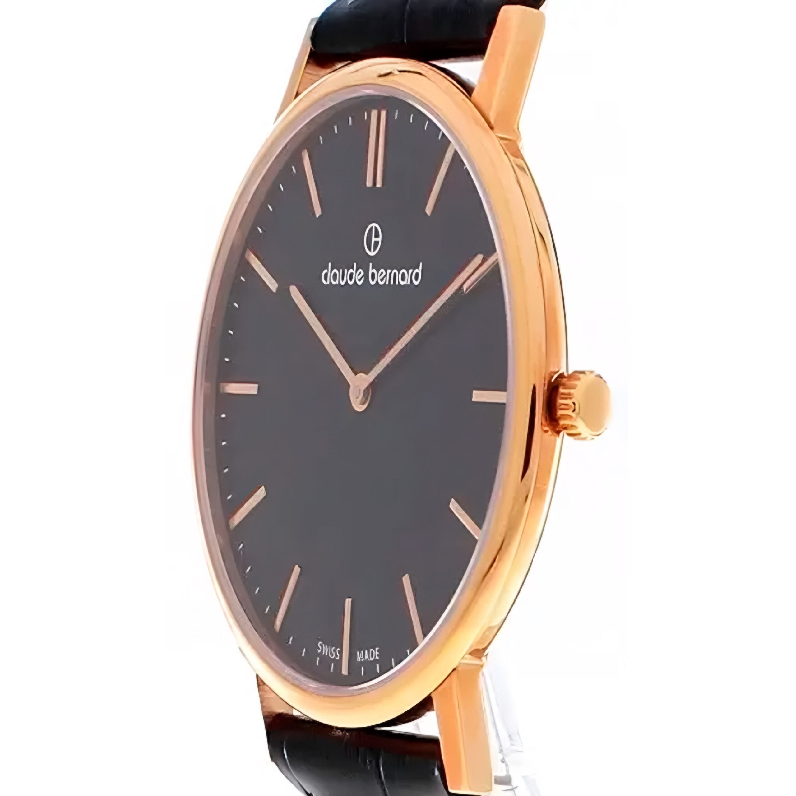 Reloj Claude Bernard Slim Line 39mm Hombre Negro 20214.37RNIR