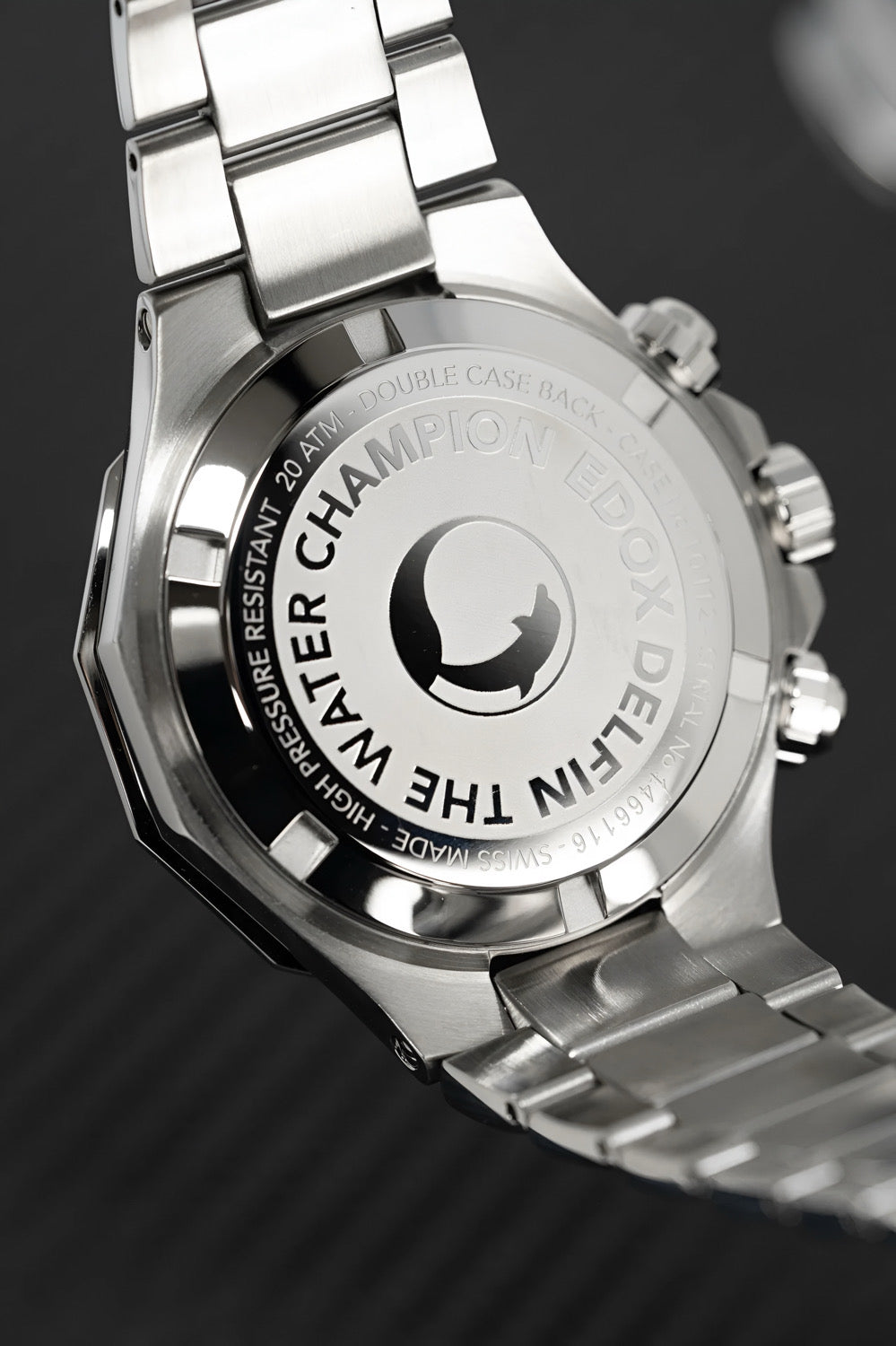 Reloj Edox Delfin The Original Chronograph Acero Esfera Negra Hombre 10112.3NMNIN