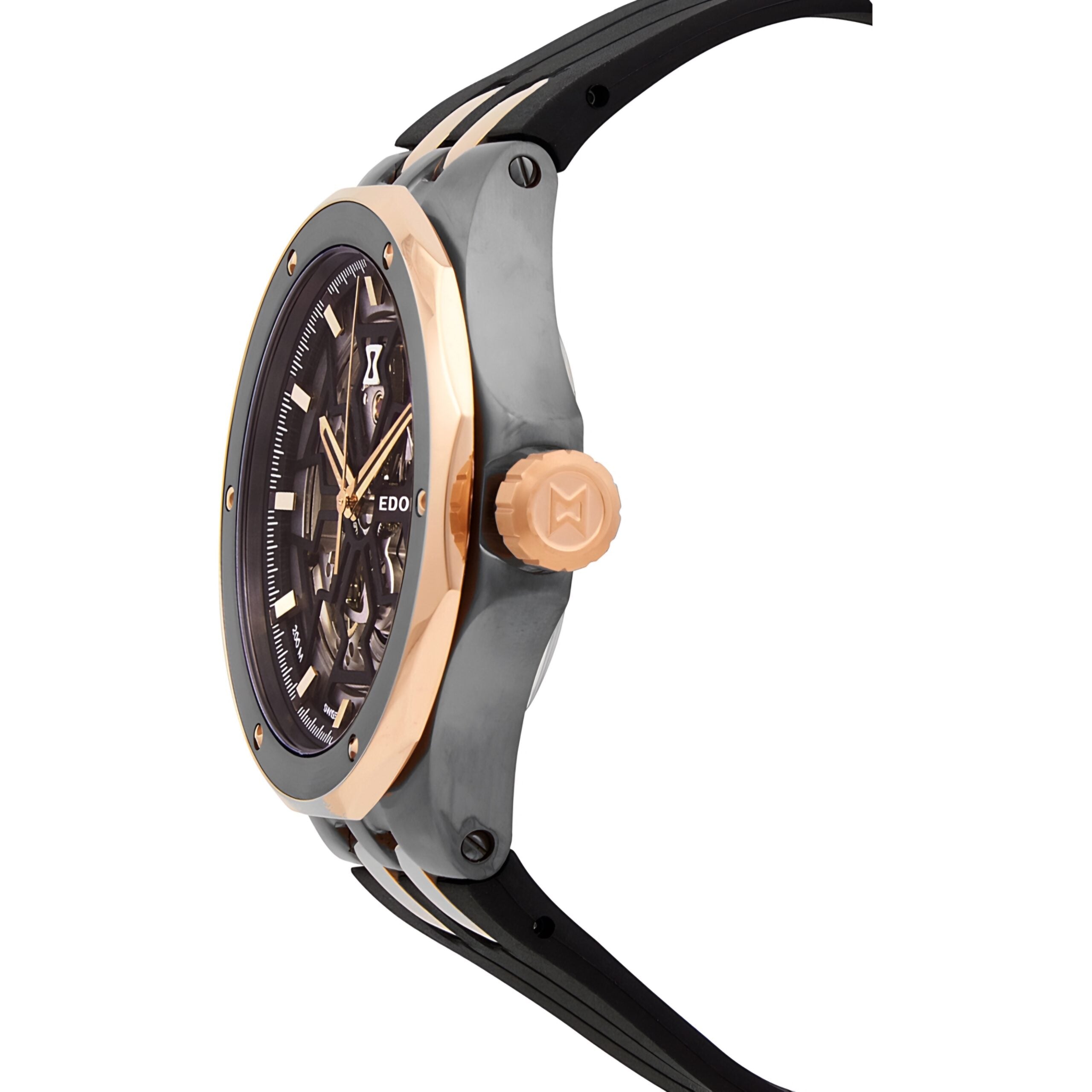 Reloj Edox Rose Gold and Black Automatic Hombre 85303.357GRNRN