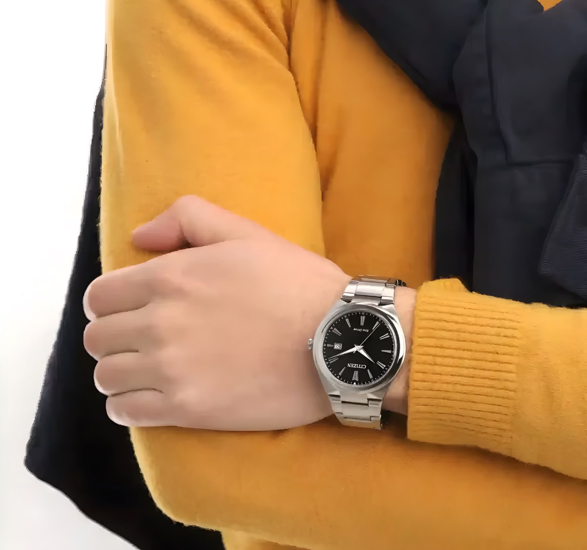 Reloj Citizen Hombre Aw1370-51f de Acero Inoxidable Color de Correa y Bisel Plateado