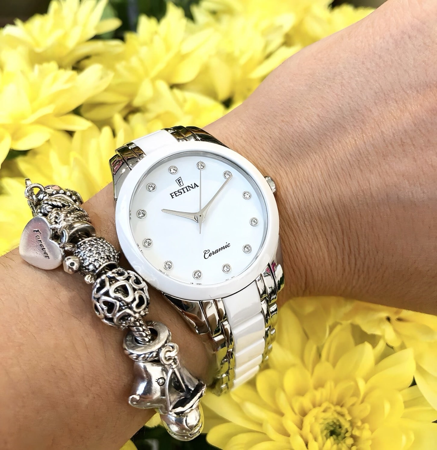 Reloj Festina F20499/1 Ceramic Blanco Mujer