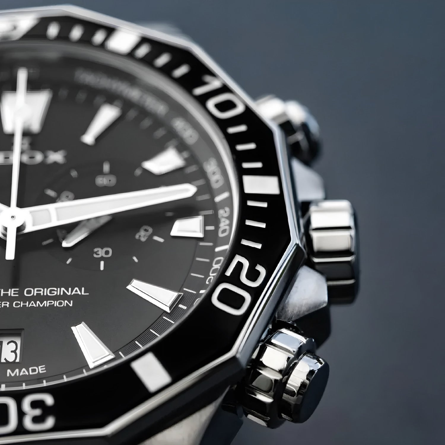 Reloj Edox Delfin The Original Chronograph Acero Esfera Negra Hombre 10112.3NMNIN