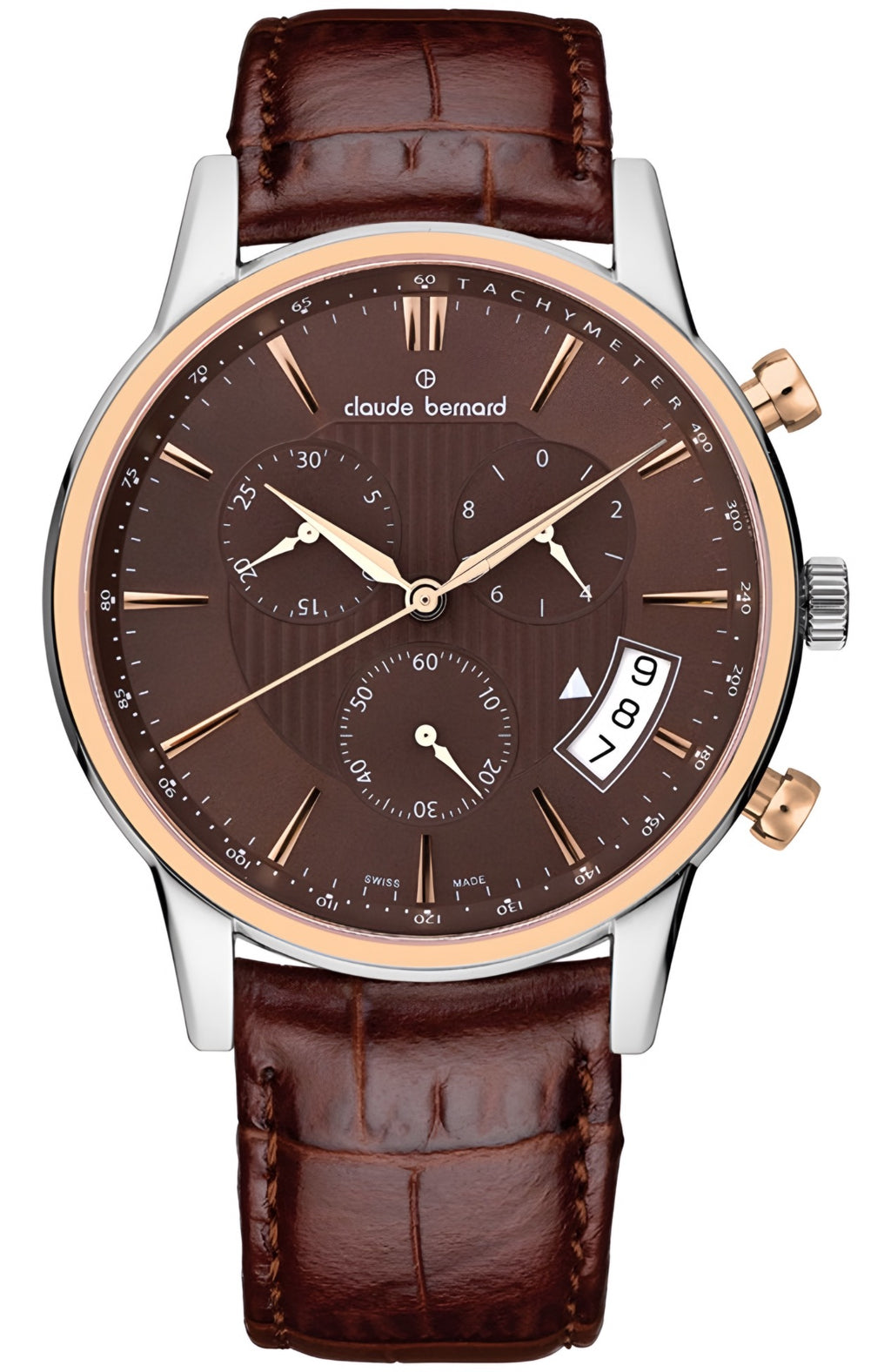 Reloj Claude Bernard Brown Chronograph Hombre