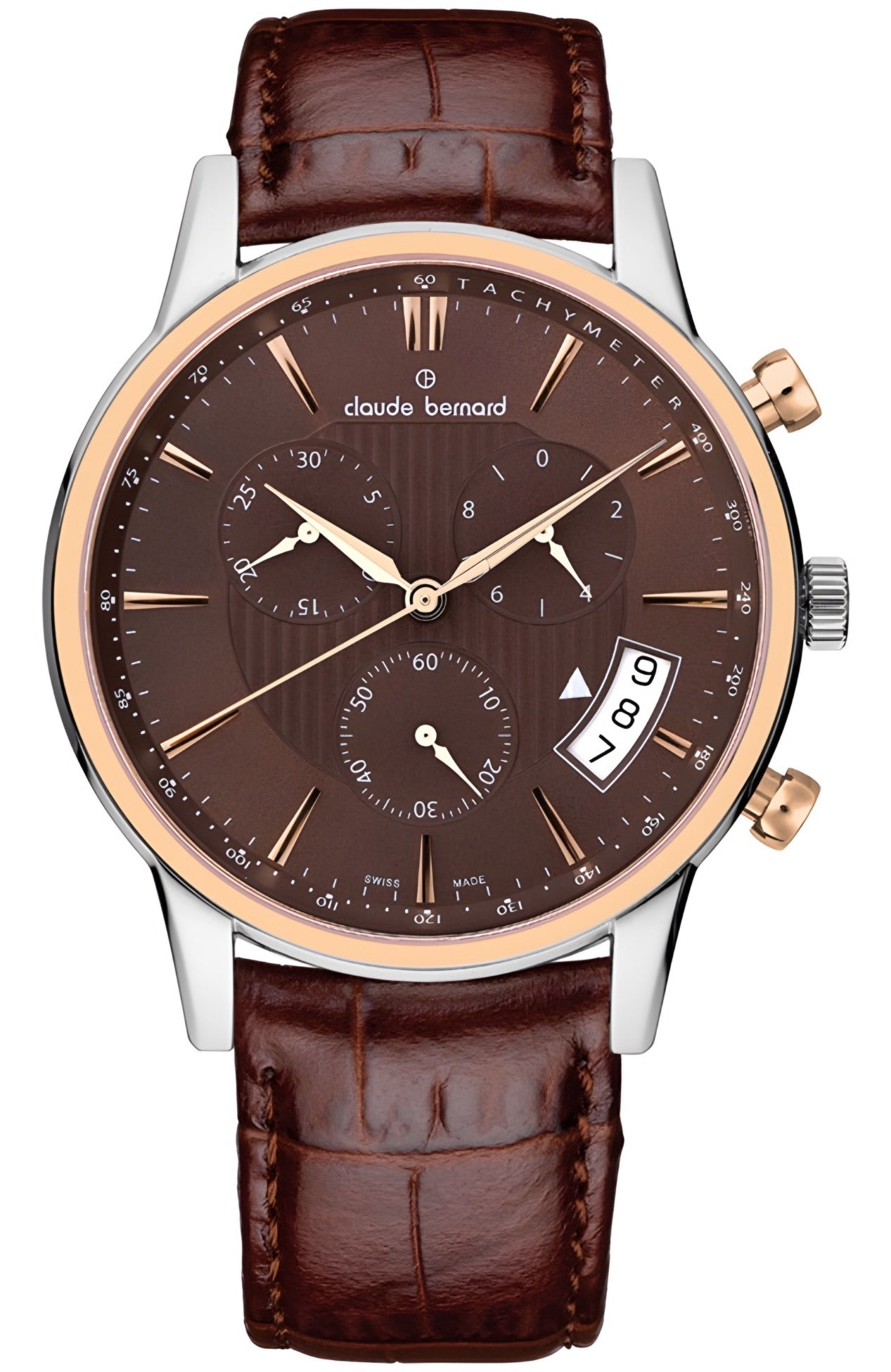 Reloj Claude Bernard Brown Chronograph Hombre