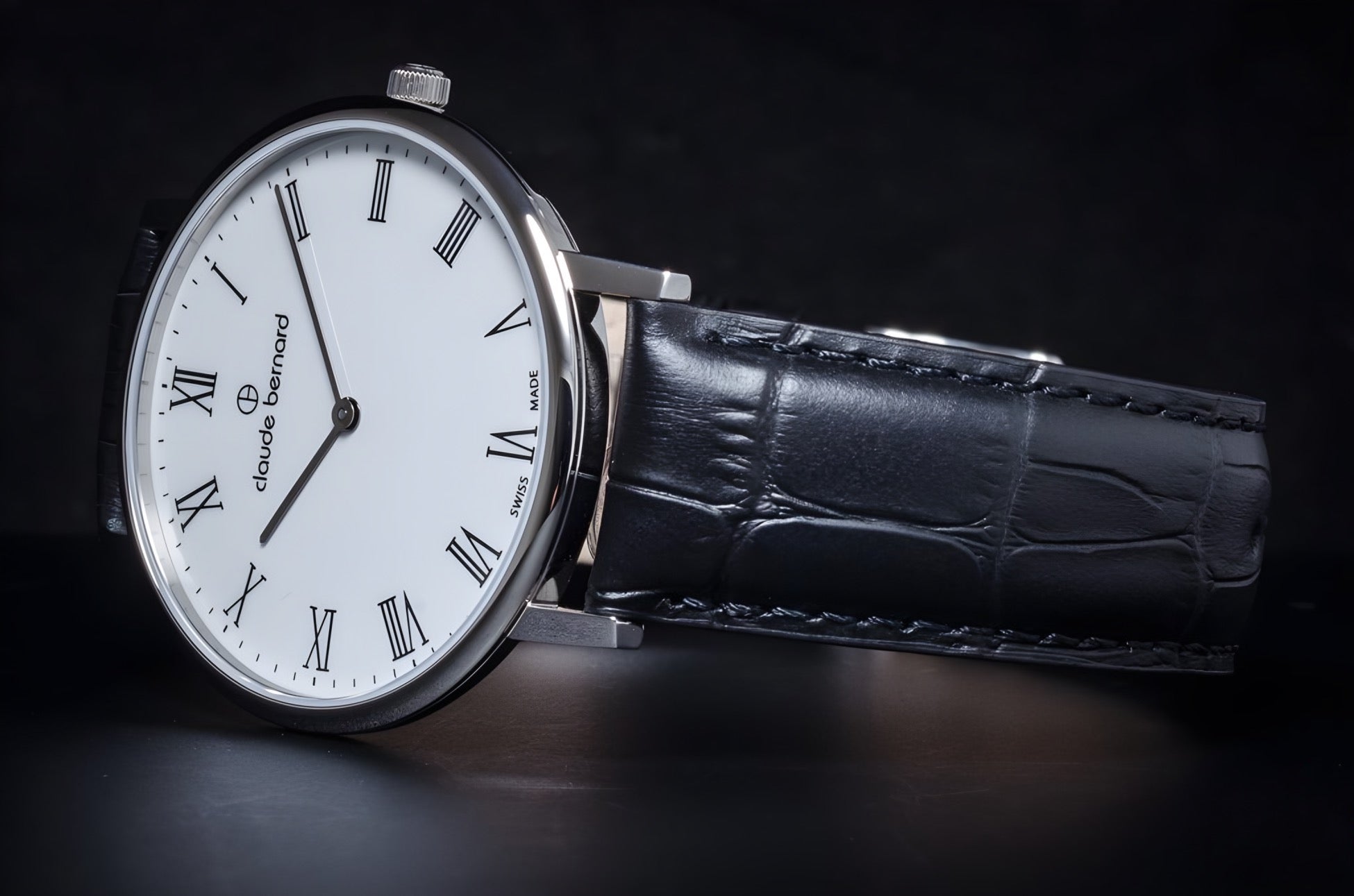 Reloj Claude Bernard Slim Line Roman Numeral 41mm Hombre 20219.3BR