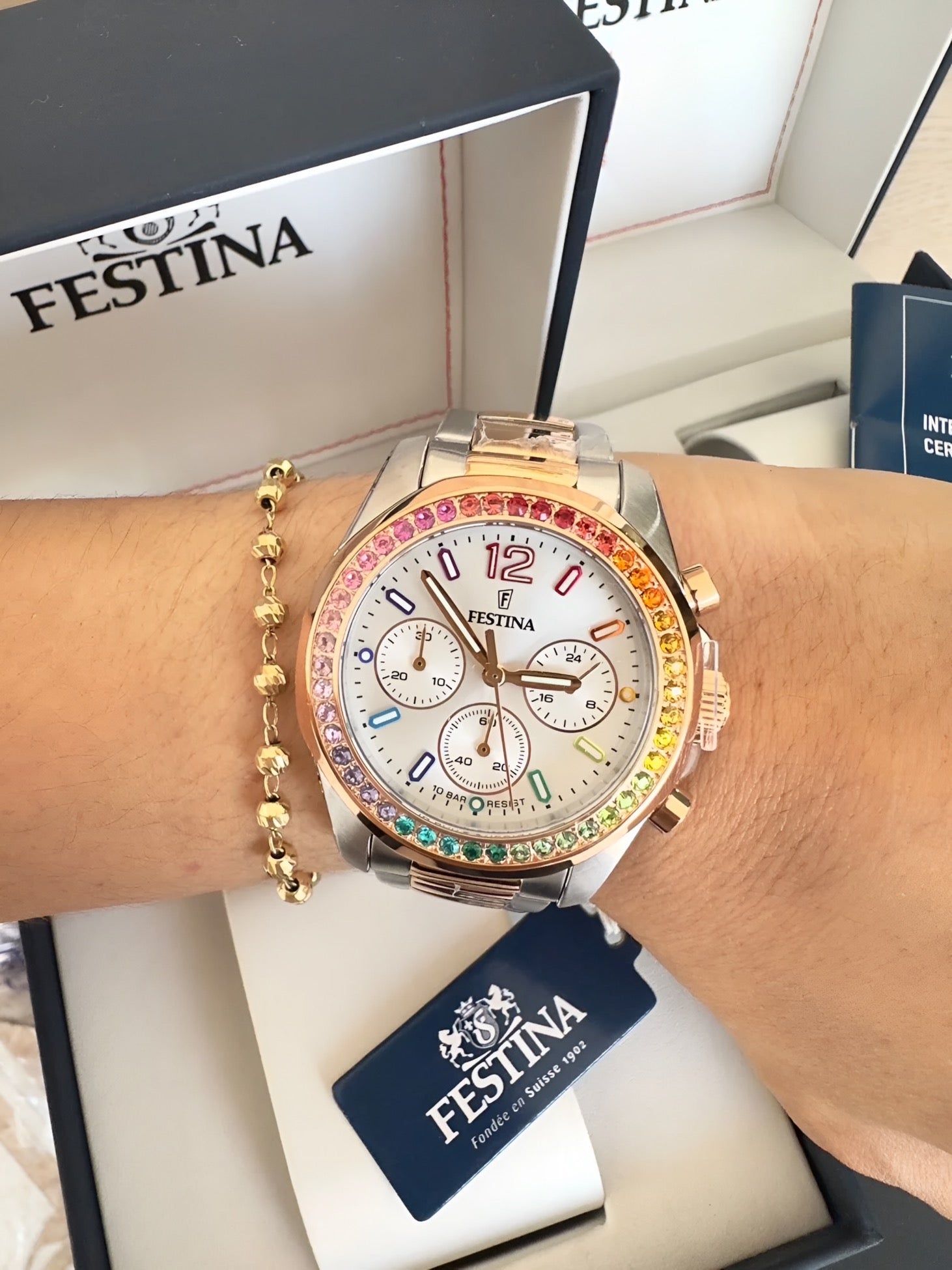 Reloj Festina F20608/2 Bicolor con Cronografo Mujer