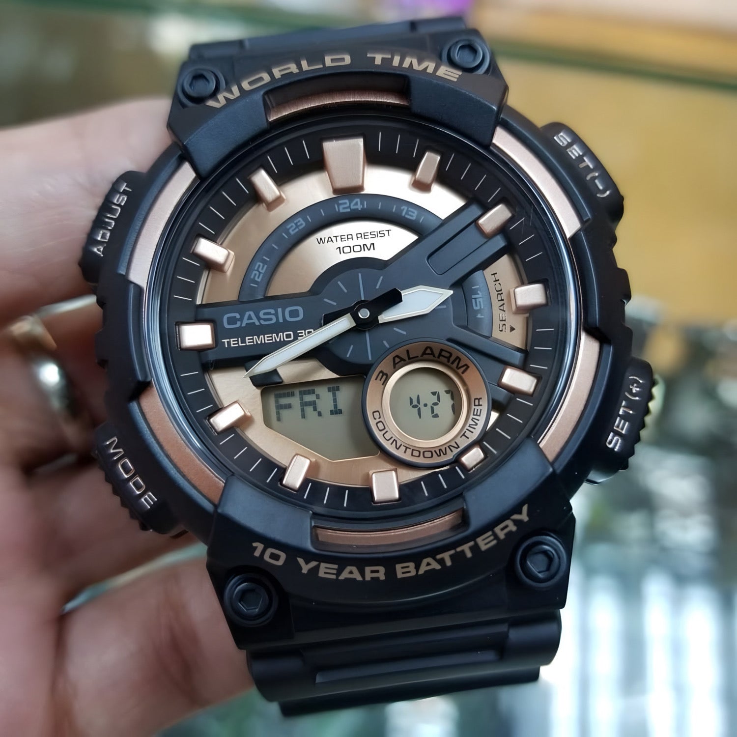 Reloj Casio Resina Negro Hombre AEQ-110W-1A3VDF