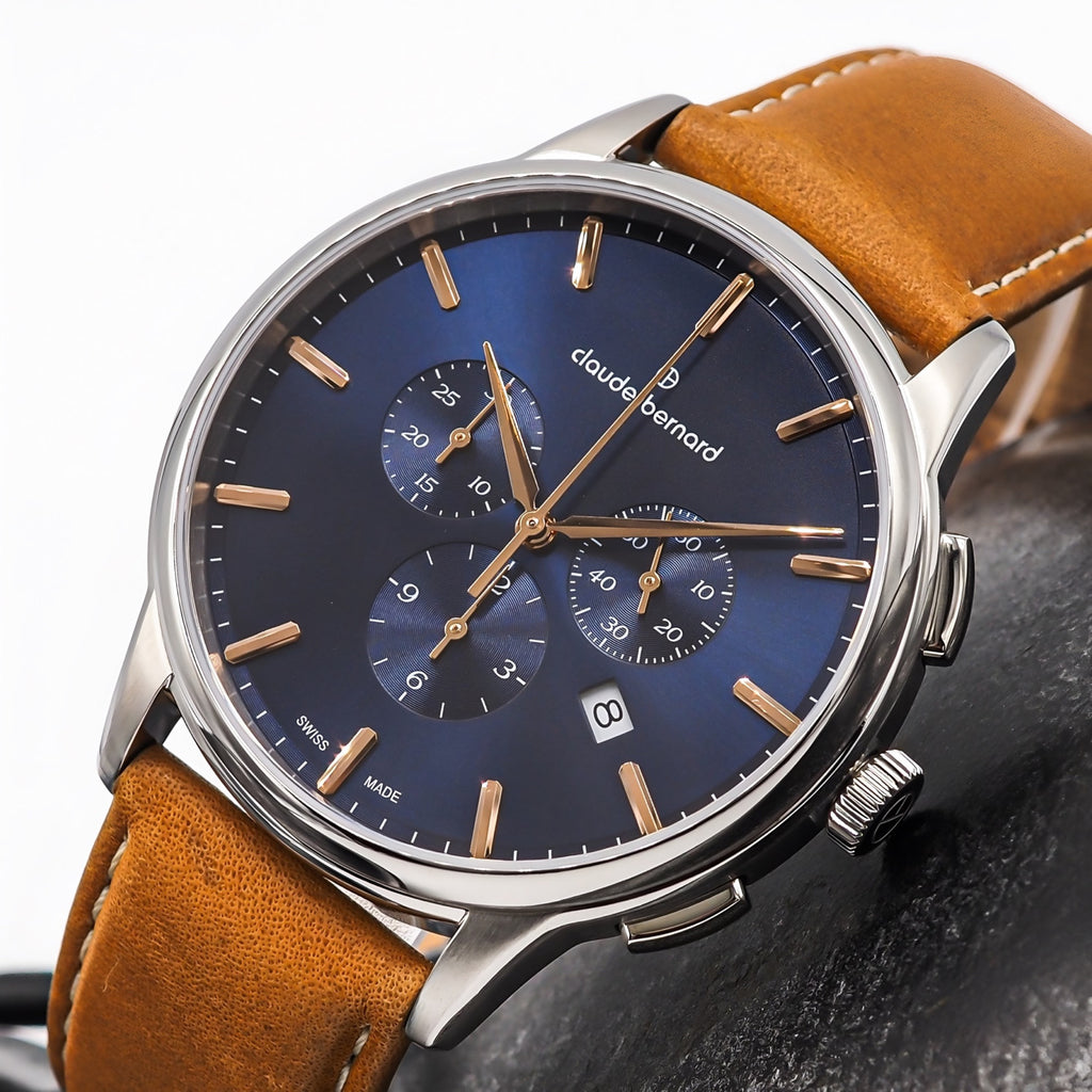 Reloj Claude Bernard Classic Chronograph Hombre 43mm 10237.3BUIR1