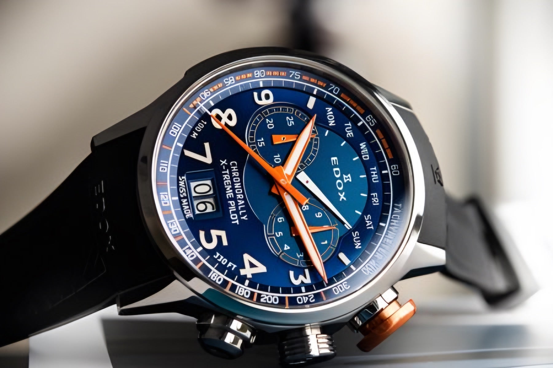 Reloj Edox Chronorally Chronograph Hombre 38001.TINOCABUO3