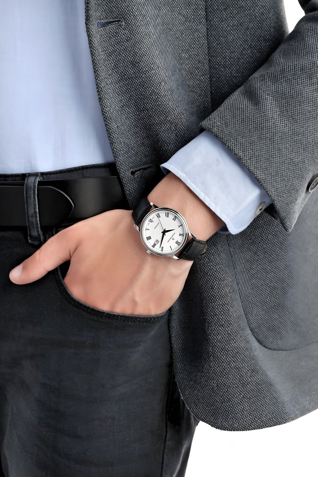 Reloj Claude Bernard Classic Nro Romano Hombre 42mm 53009.3BR