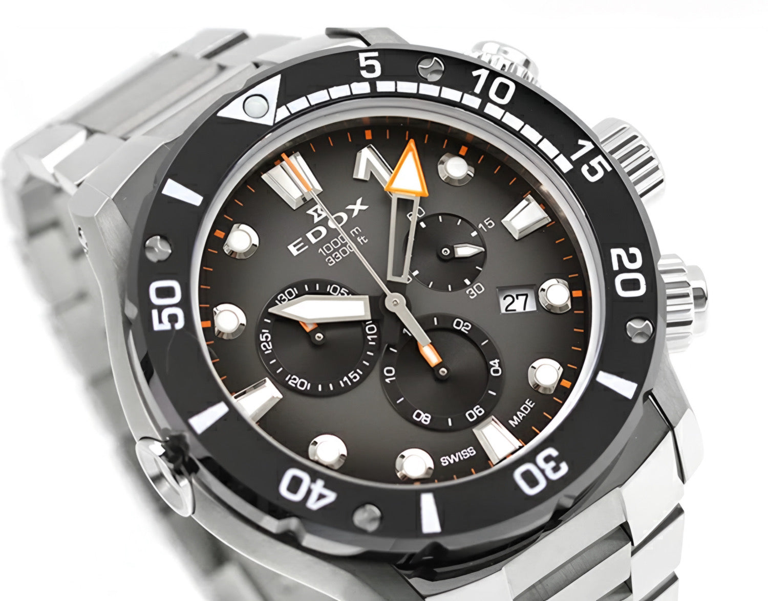 Reloj Edox Chronograph Esfera Negra Hombre 10242.TINMGIDNO