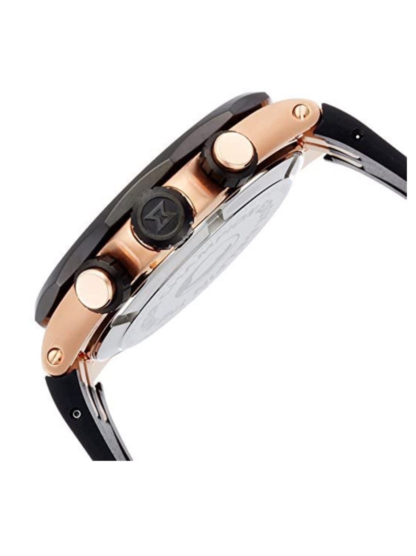 Reloj Edox Black and Rose Gold Chronograph Hombre