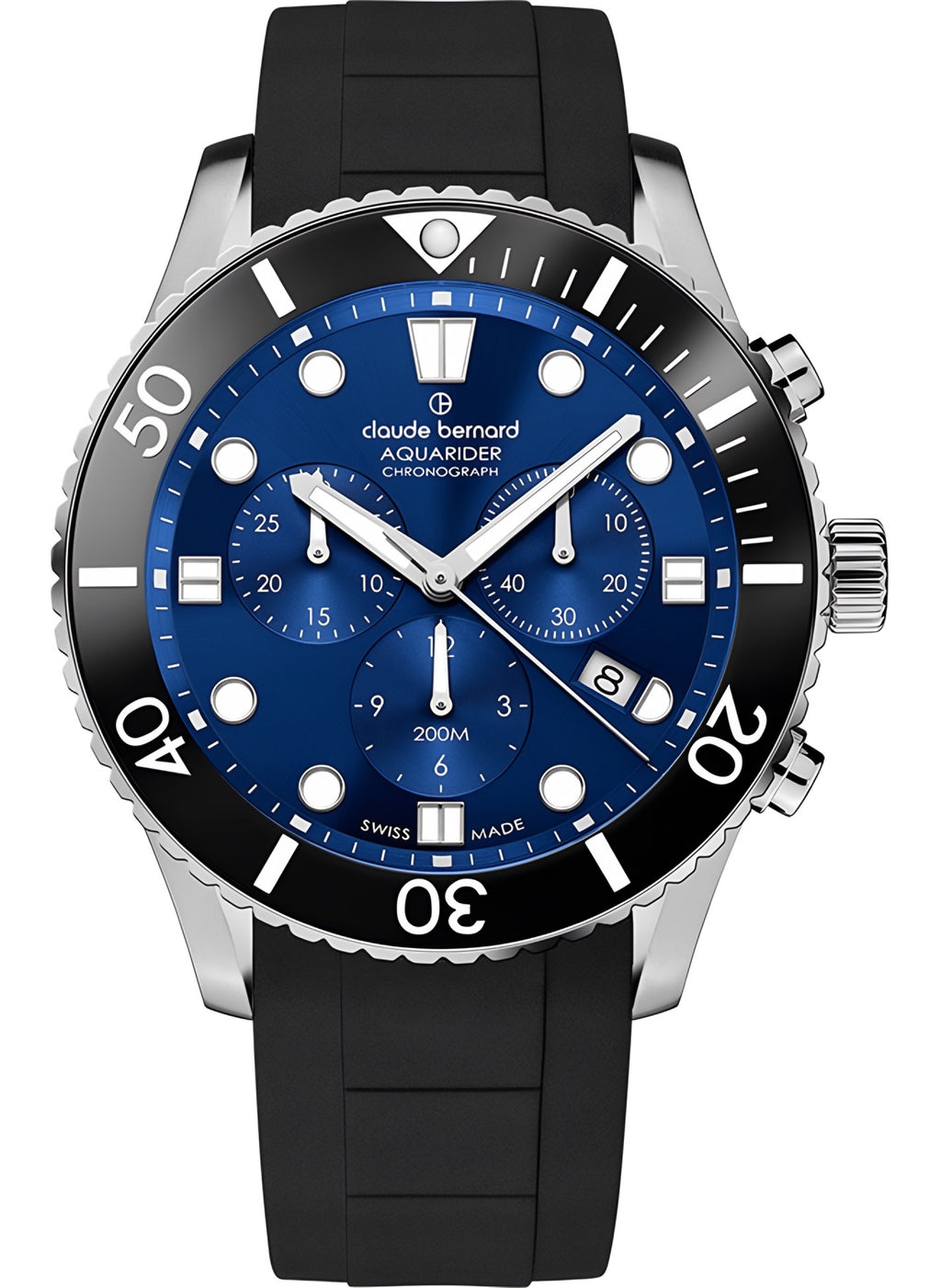 Reloj Claude Bernard Aquarider Cronografo 43mm Azul Hombre 10252.3NBCABUIB