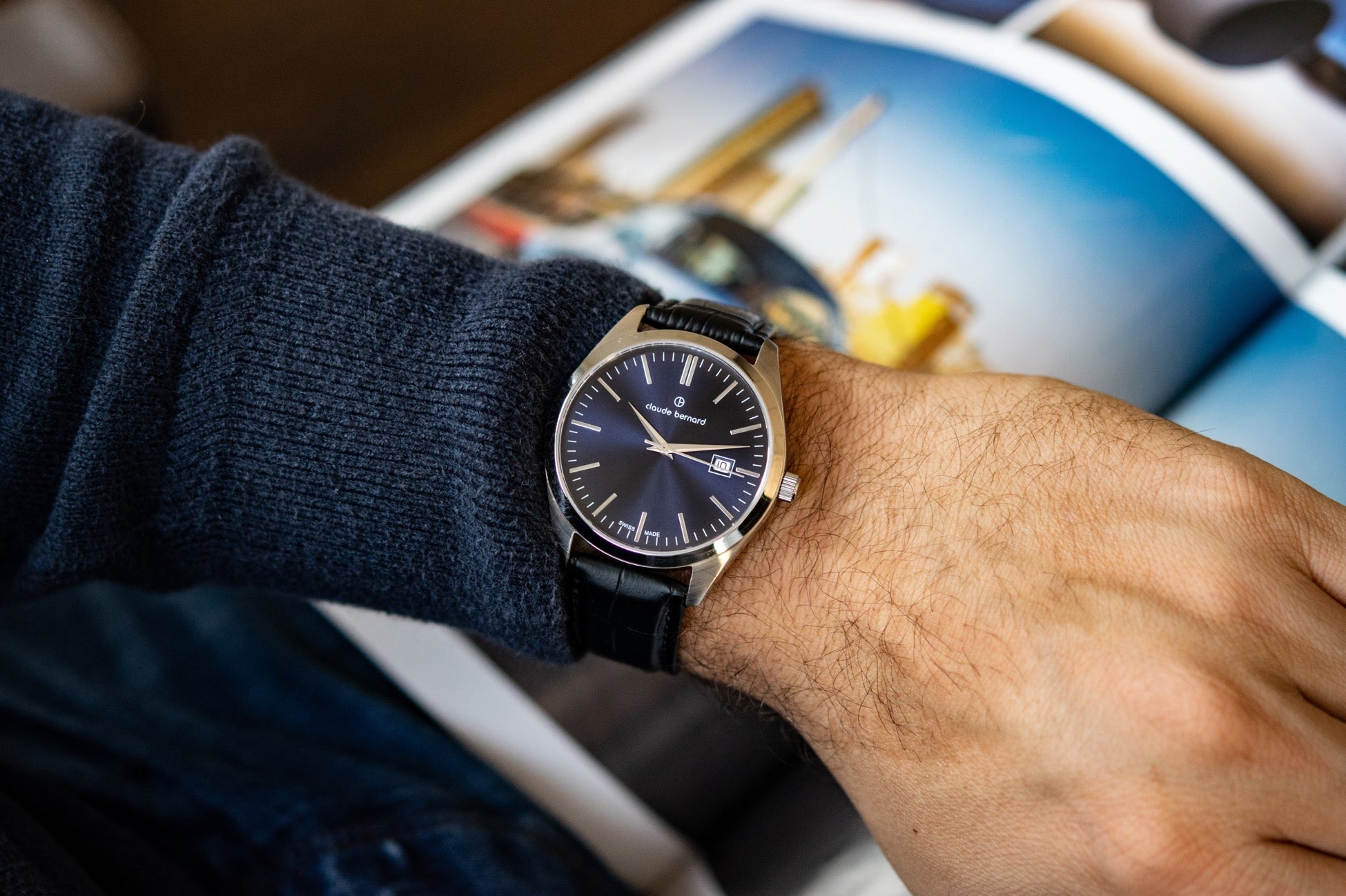 Reloj Claude Bernard Classic Azul Hombre