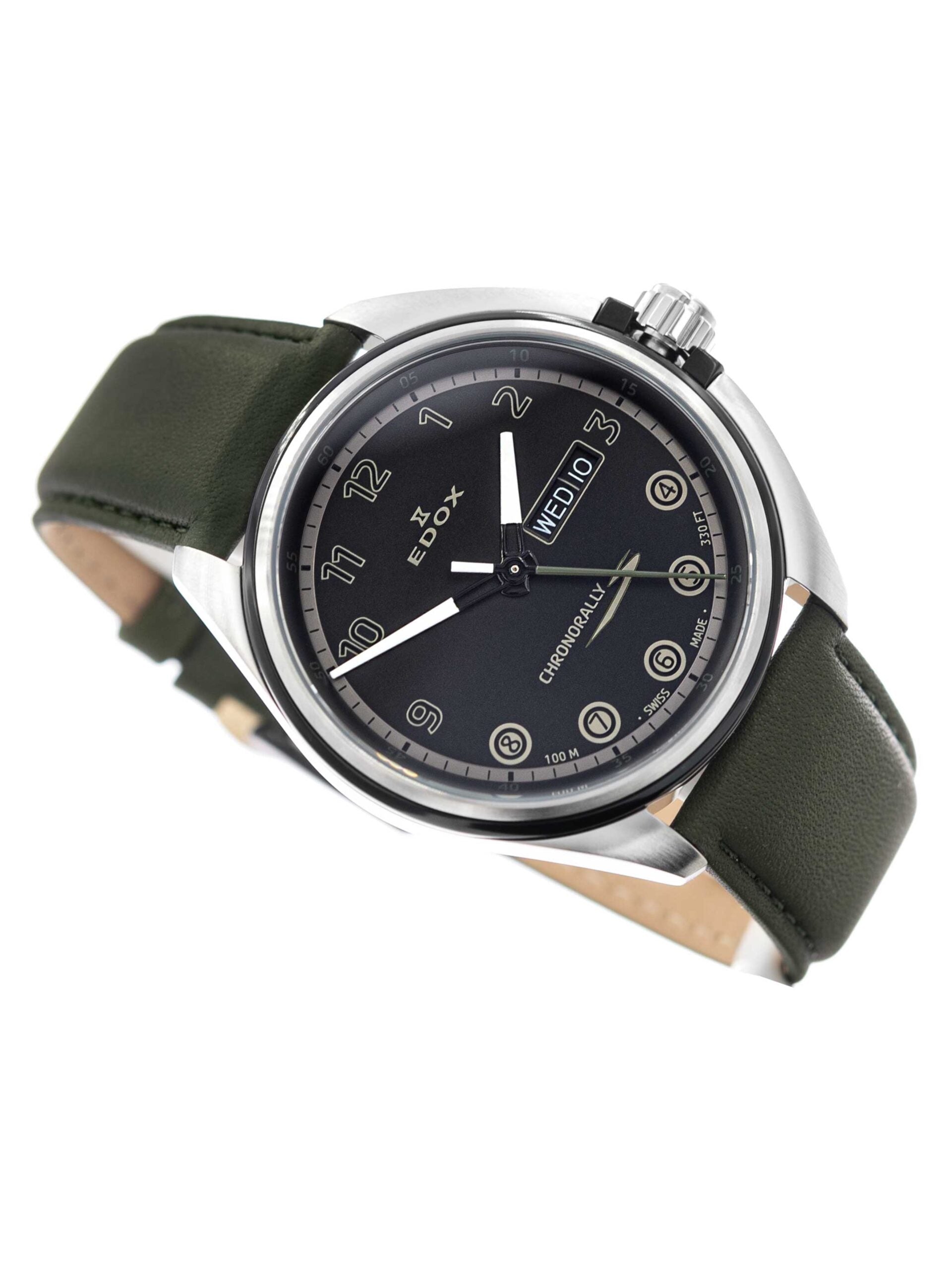 Reloj Edox Chronorally Green Hombre