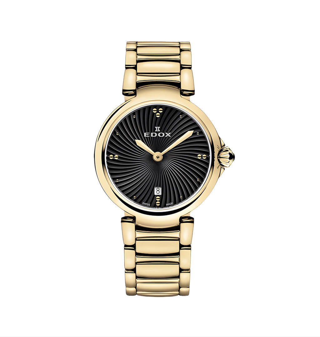 Reloj Edox La Passion Black Dial Mujer 57002.37RMNIR