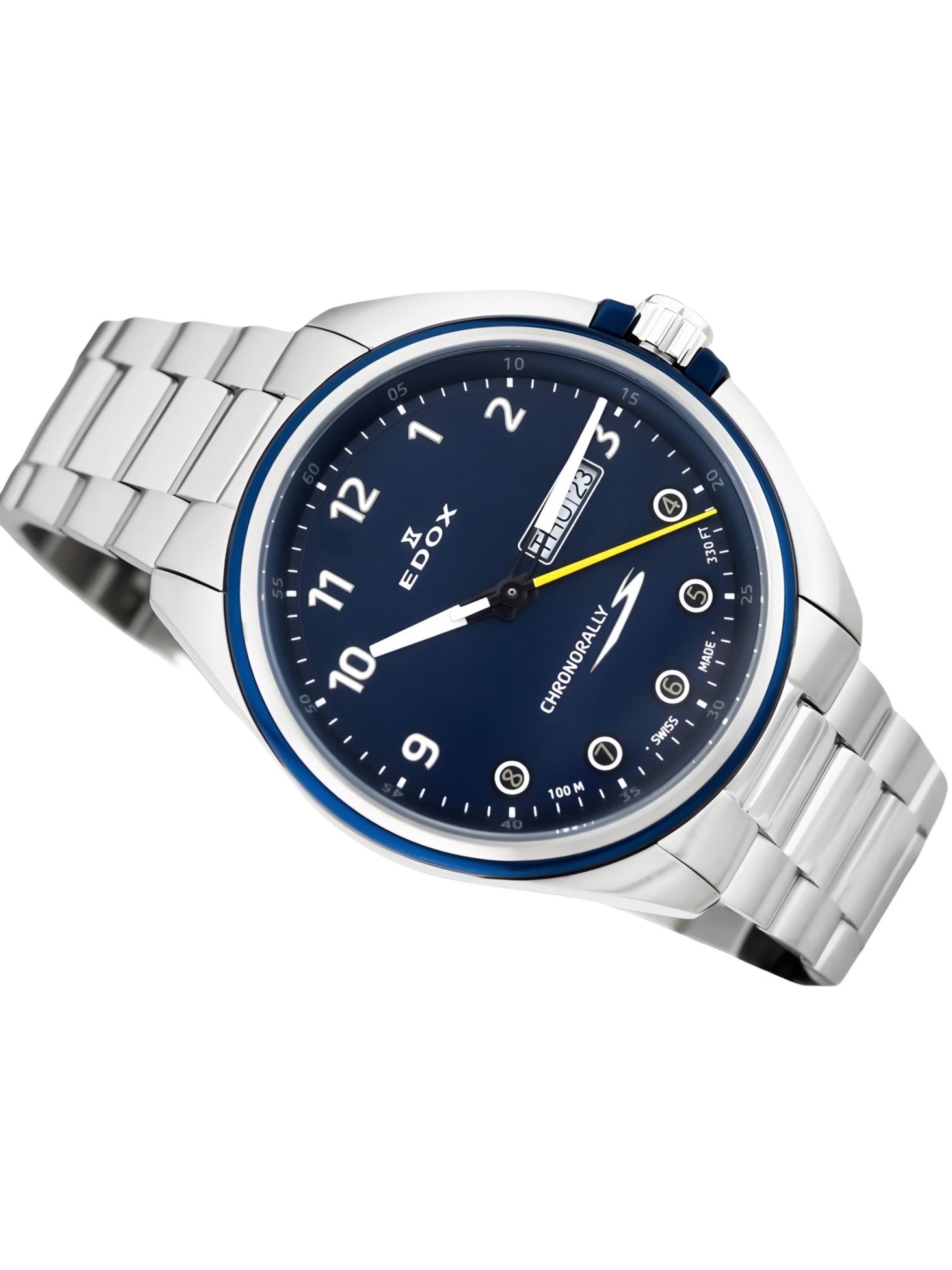 Reloj Edox Chronorally Acero Hombre