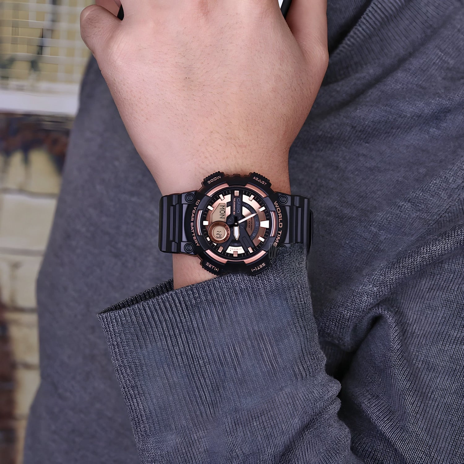 Reloj Casio Resina Negro Hombre AEQ-110W-1A3VDF